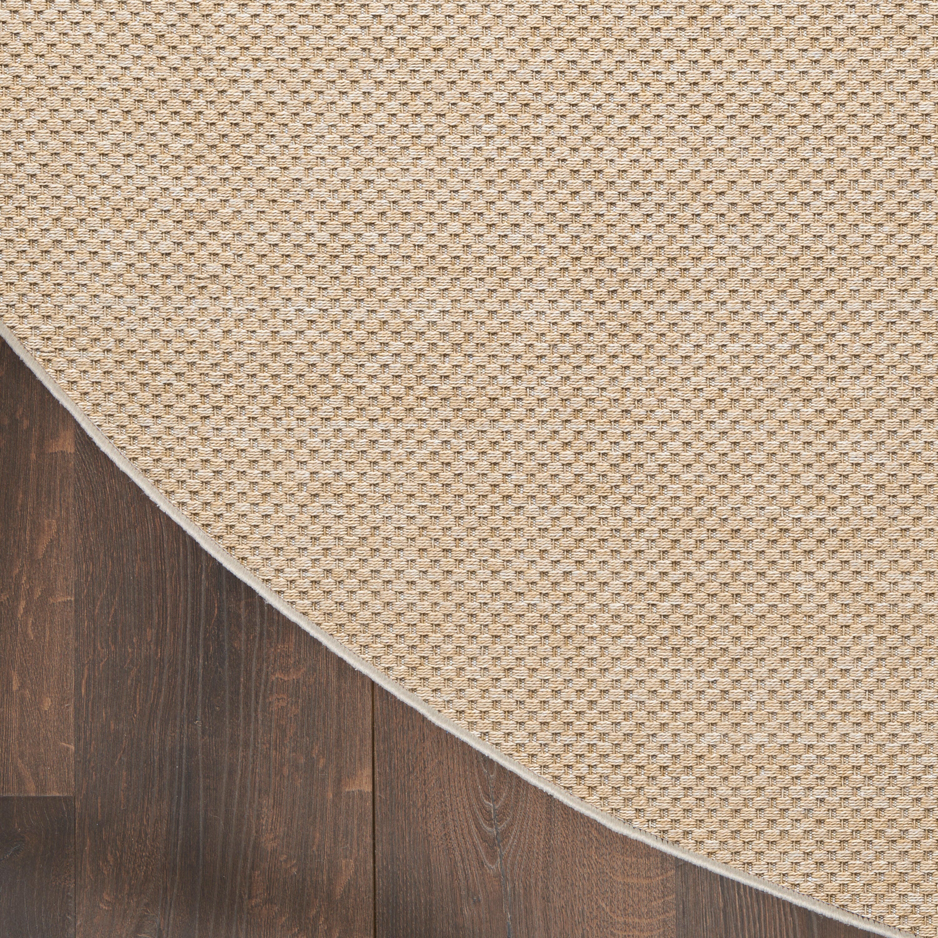 Nourison Home Tulum 8' Round Area Rug, Taupe, large
