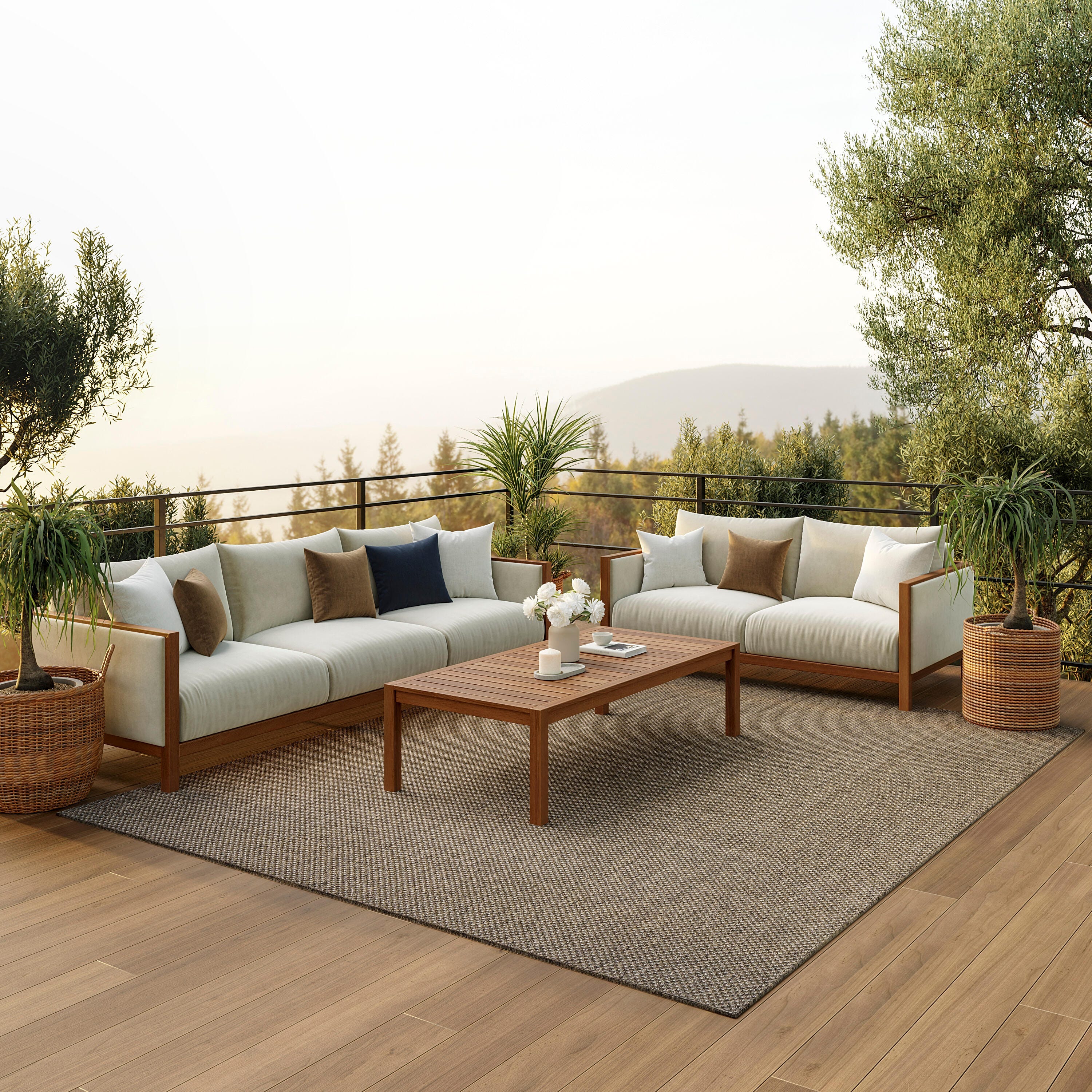 Nourison Home Tulum 8' x 10' Area Rug, Brown, large