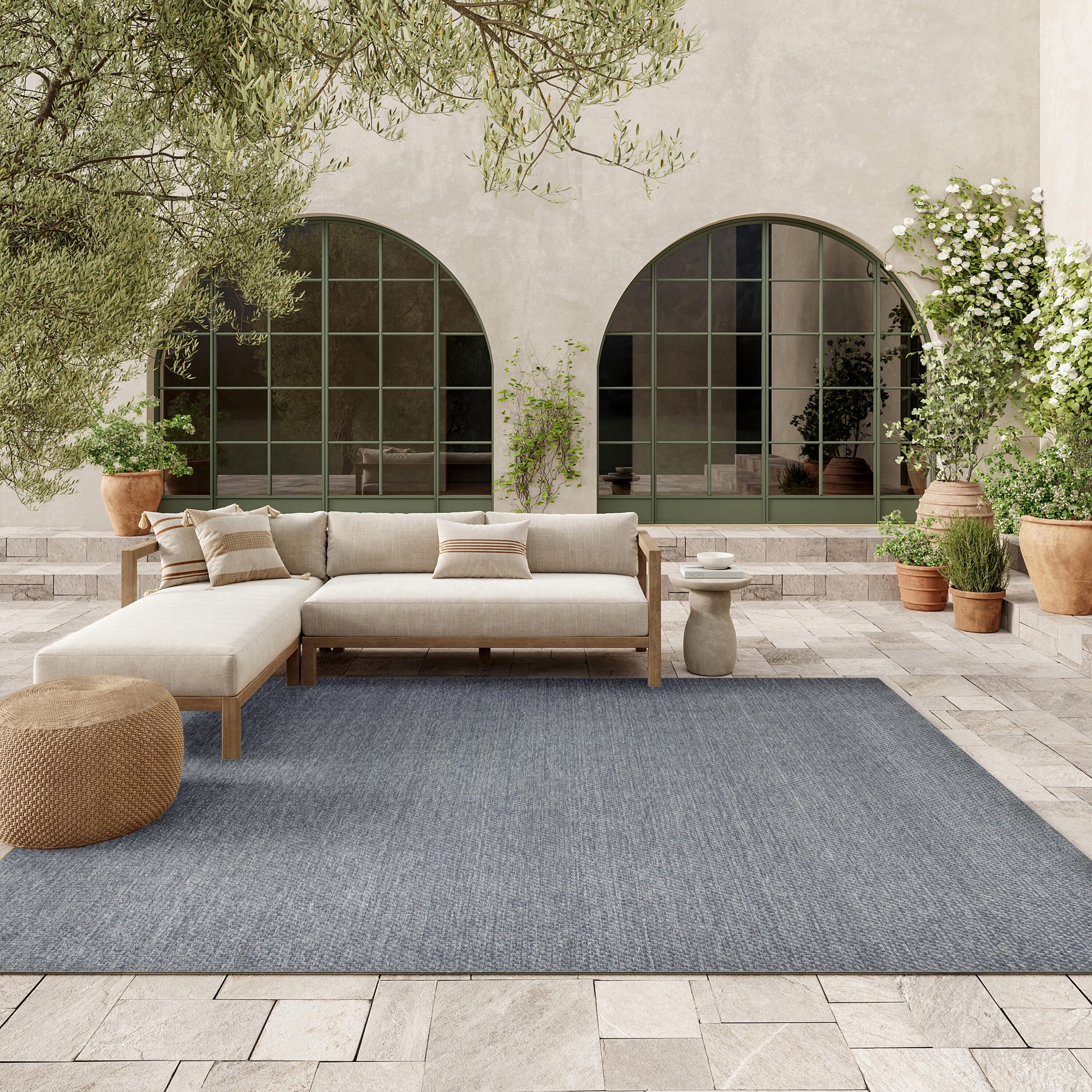 Nourison Home Tulum 8' x 10' Area Rug, Denim, large