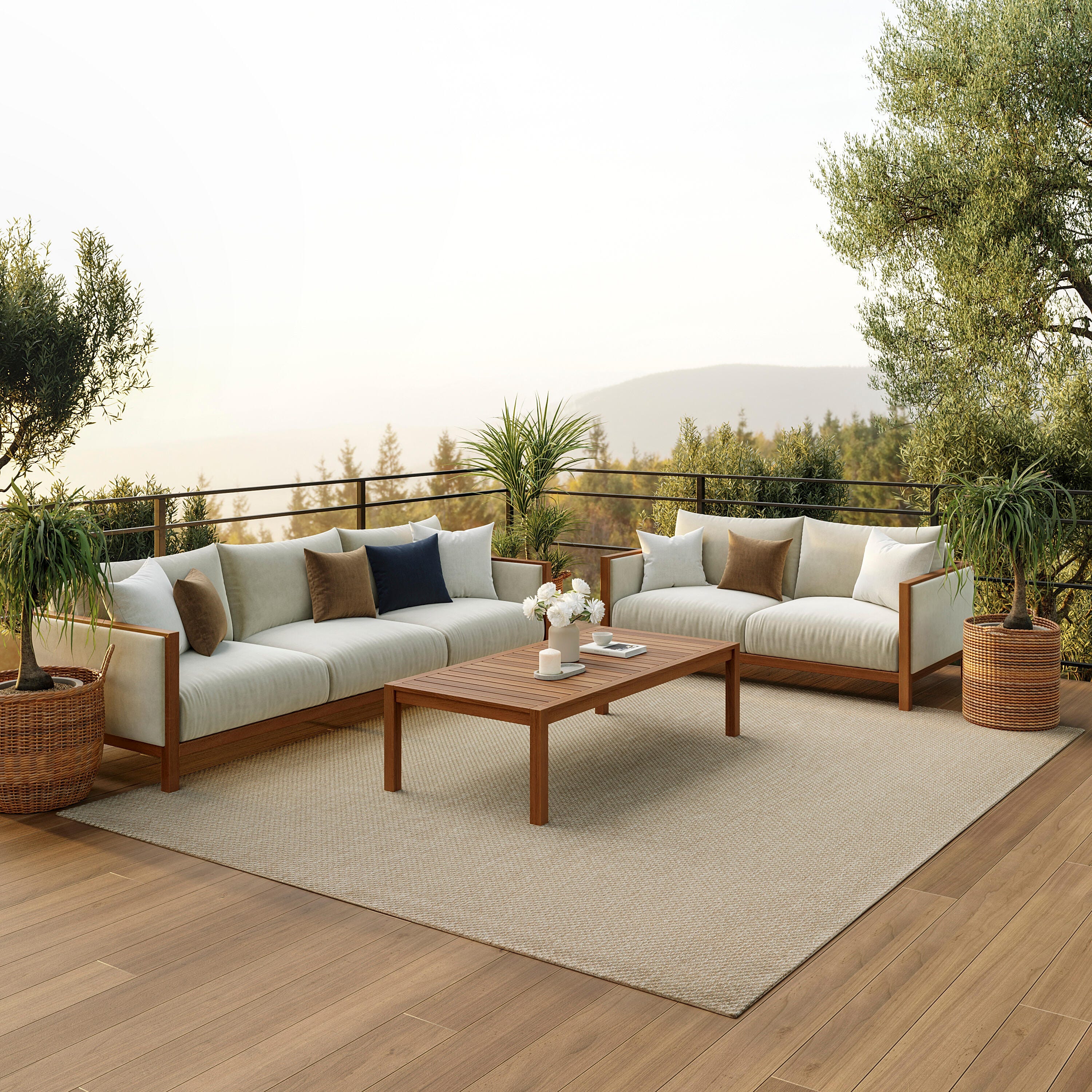 Nourison Home Tulum 9' x 12' Area Rug, Taupe, large