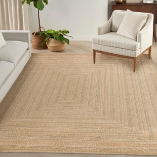 Nourison Home Tulum Geometric 10' x 14' Area Rug, Taupe/Gray, rollover