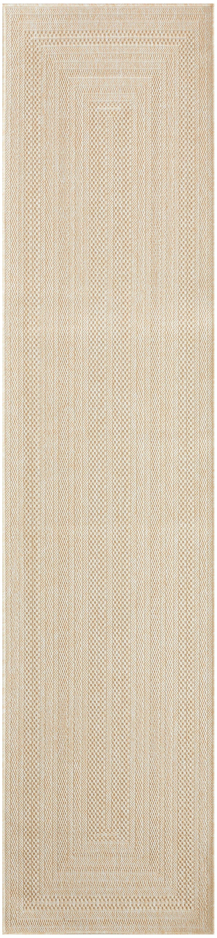 Nourison Home Tulum Geometric 2'2" x 10' Runner Rug, Cream, large