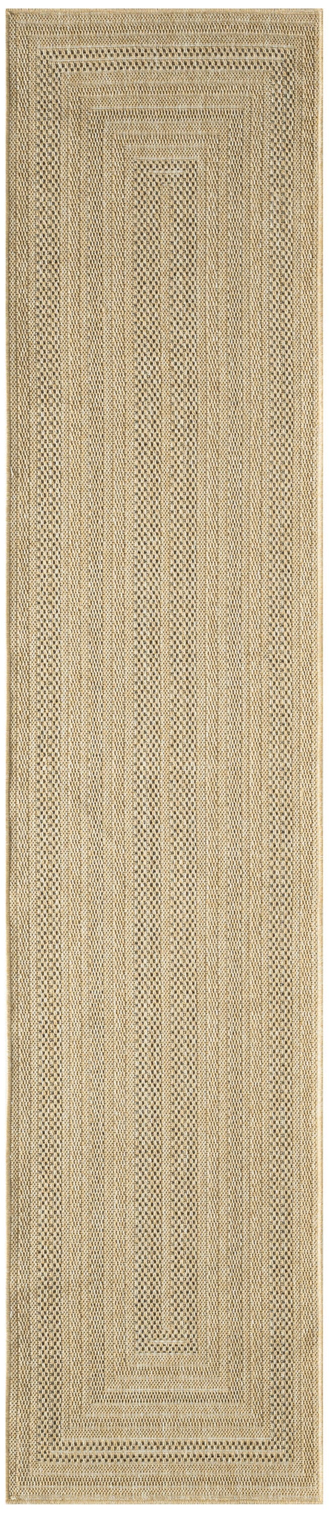 Nourison Home Tulum Geometric 2'2" x 10' Runner Rug, Taupe/Gray, large