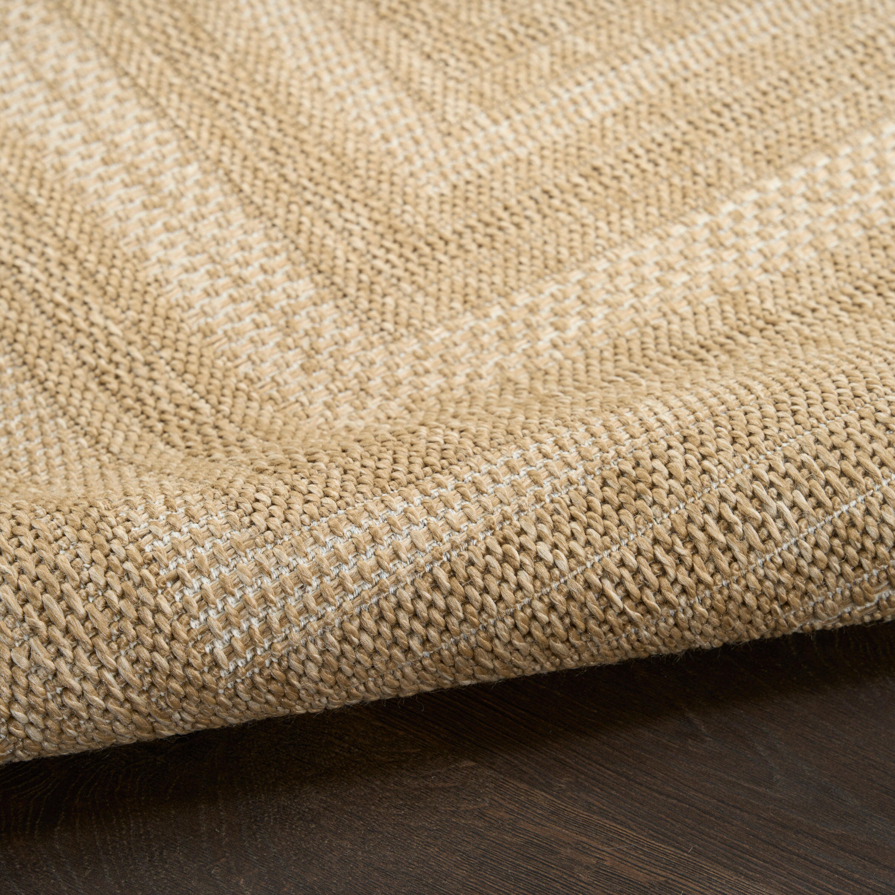 Nourison Home Tulum Geometric 2'2" x 10' Runner Rug, Taupe/Ivory, large