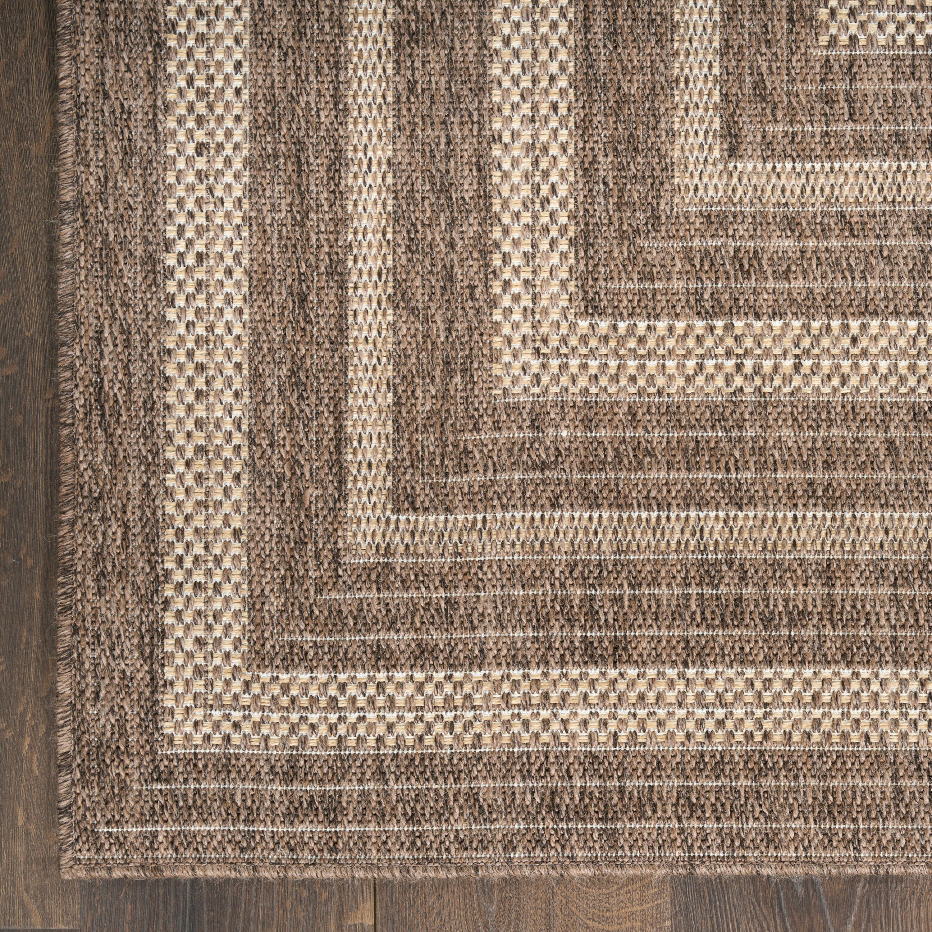 Nourison Home Tulum Geometric 2' x 3' Area Rug, Brown, large