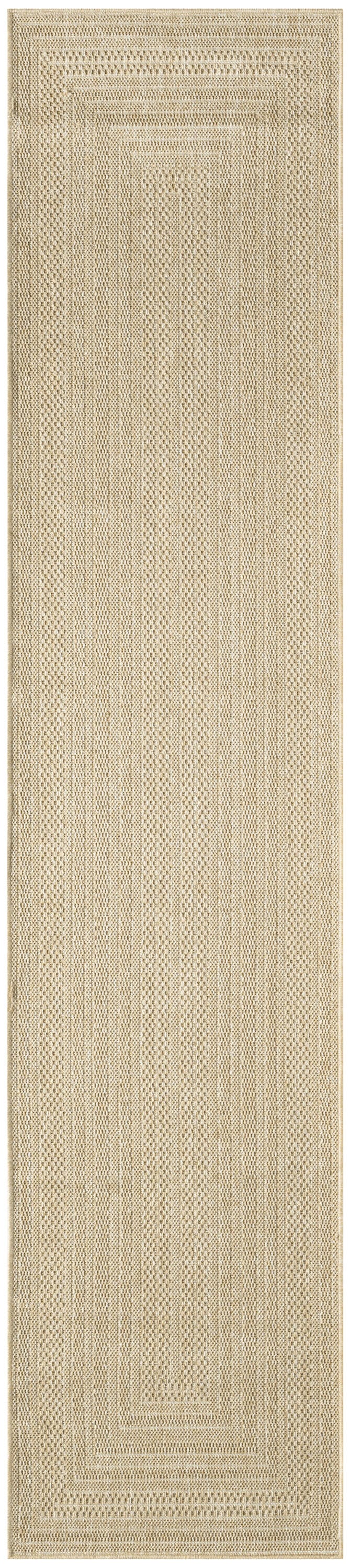 Nourison Home Tulum Geometric 2' x 6' Runner Rug, Taupe/Ivory, large