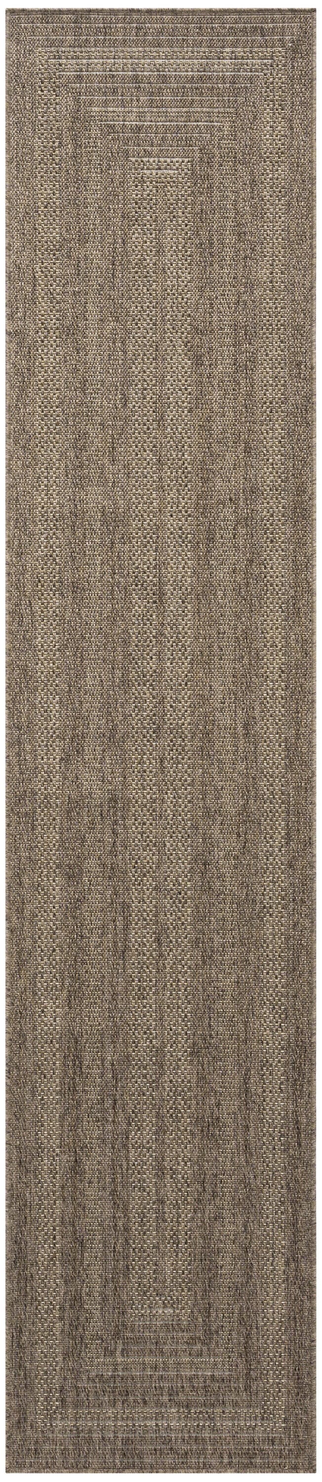 Nourison Home Tulum Geometric 2'2" x 8' Runner Rug, Brown, large