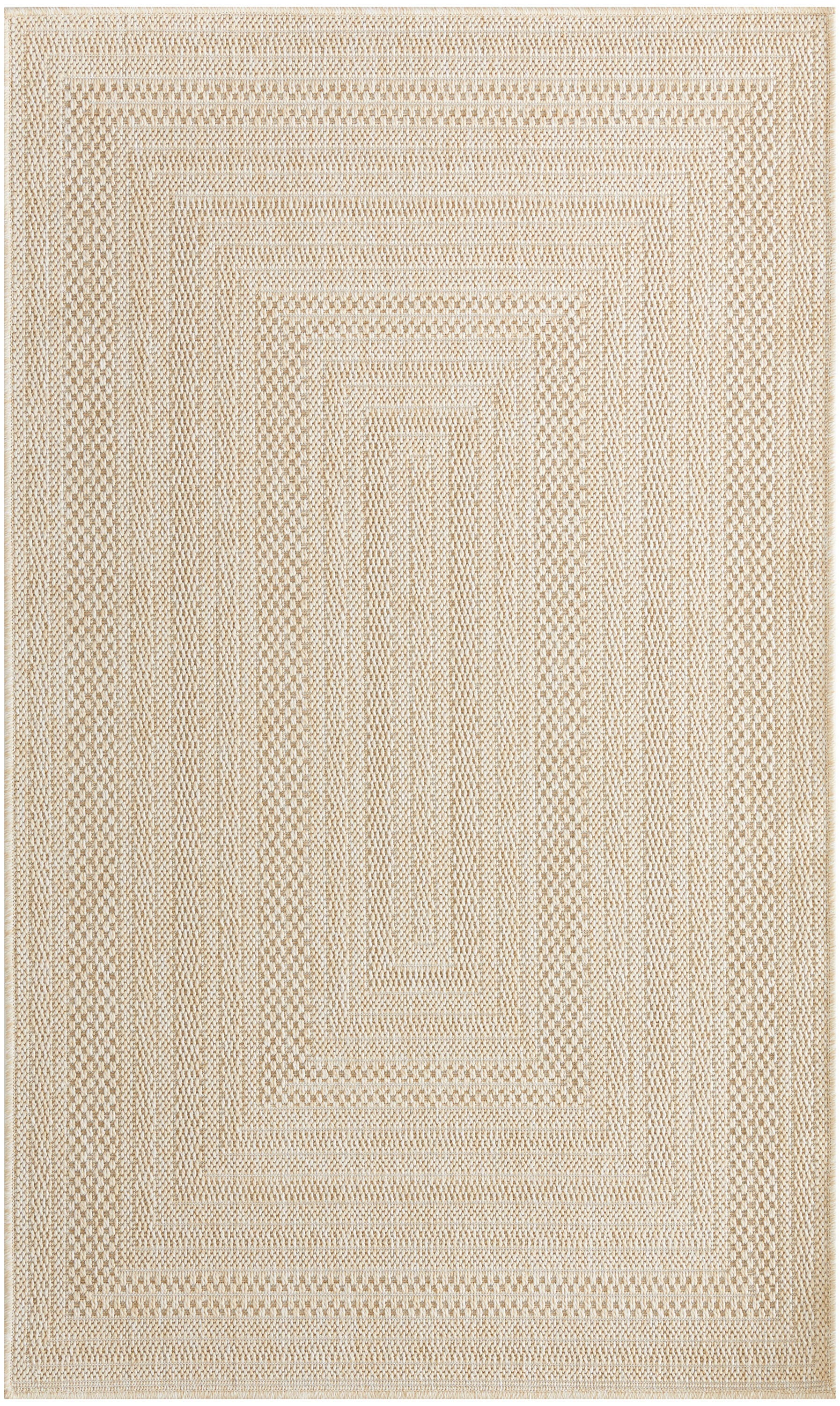 Nourison Home Tulum Geometric 3' x 5' Area Rug, Cream, large