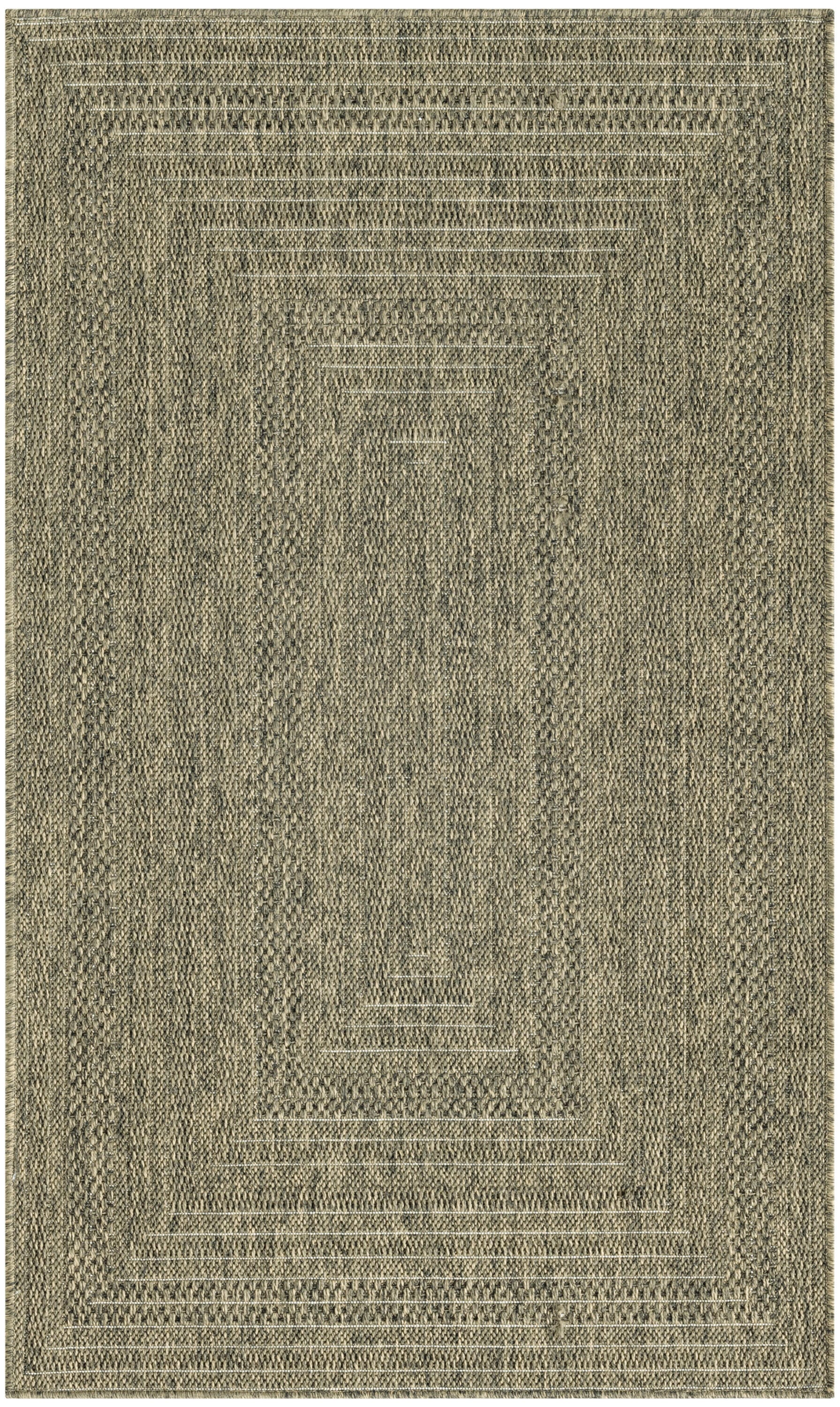 Nourison Home Tulum Geometric 3' x 5' Area Rug, Olive, large