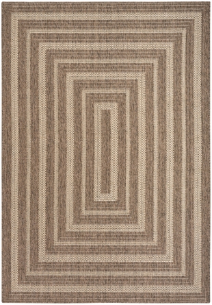 Nourison Home Tulum Geometric 5'3" x 7' Area Rug, Brown, large