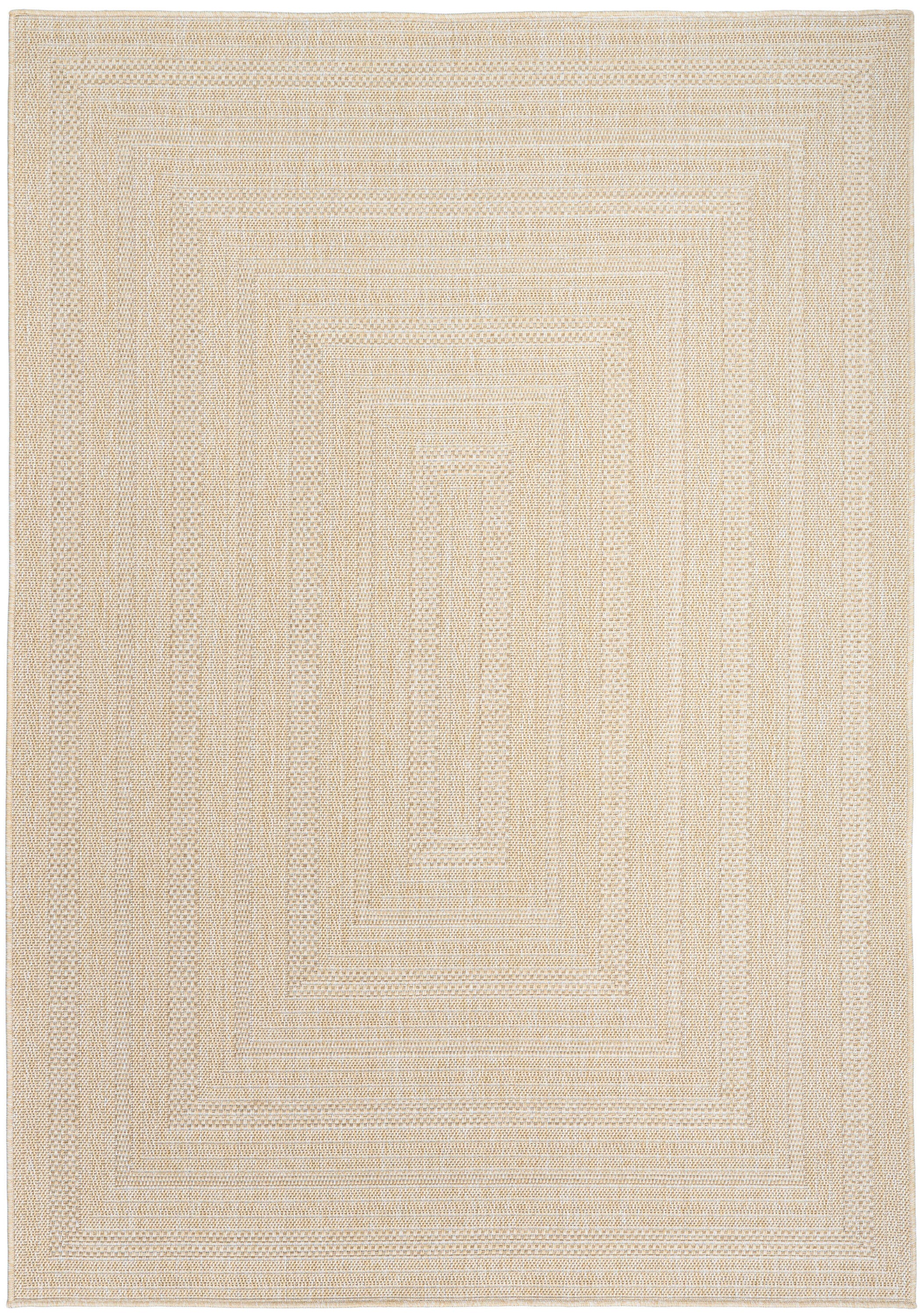 Nourison Home Tulum Geometric 5'3" x 7' Area Rug, Cream, large