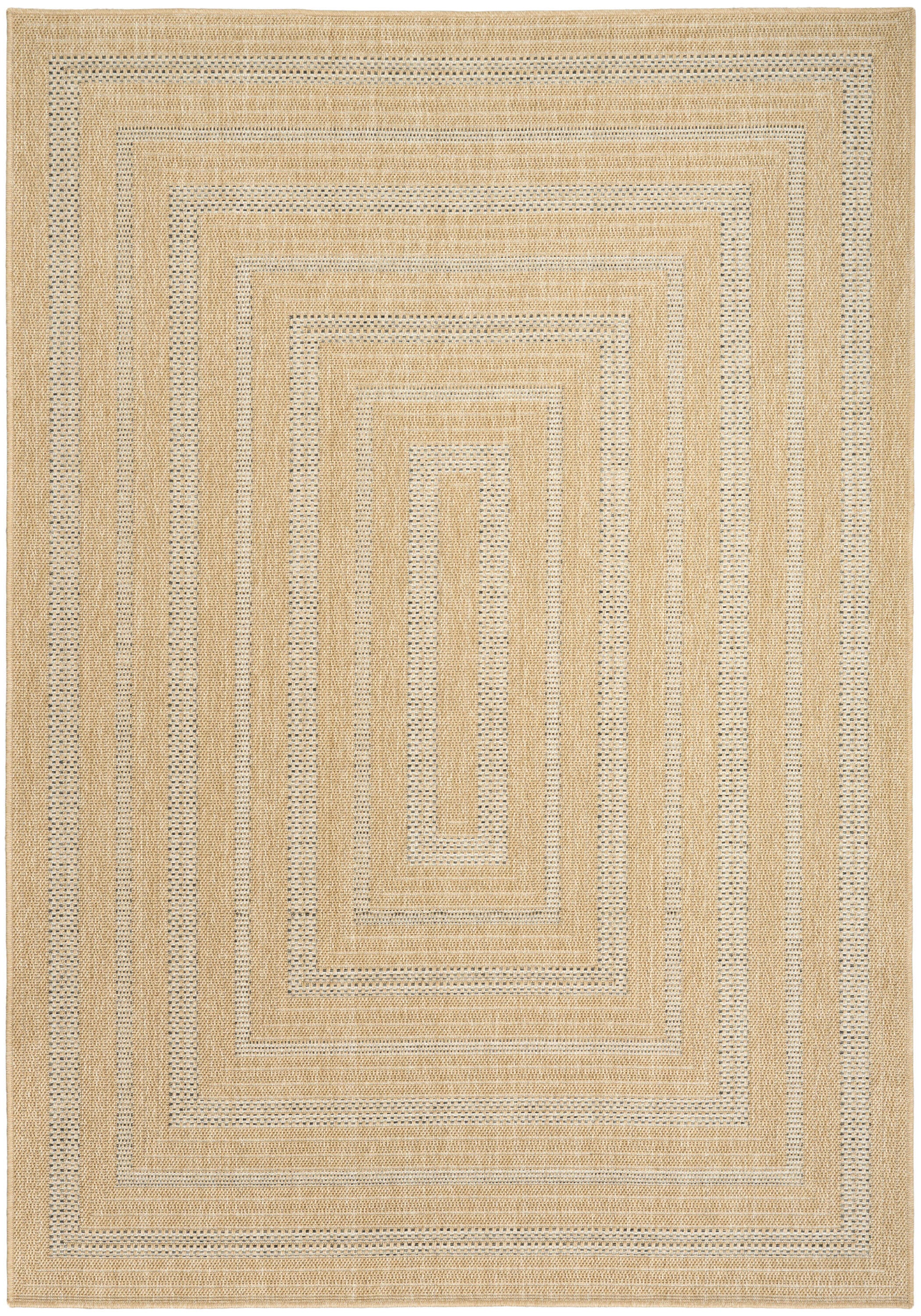 Nourison Home Tulum Geometric 5'3" x 7' Area Rug, Taupe/Gray, large