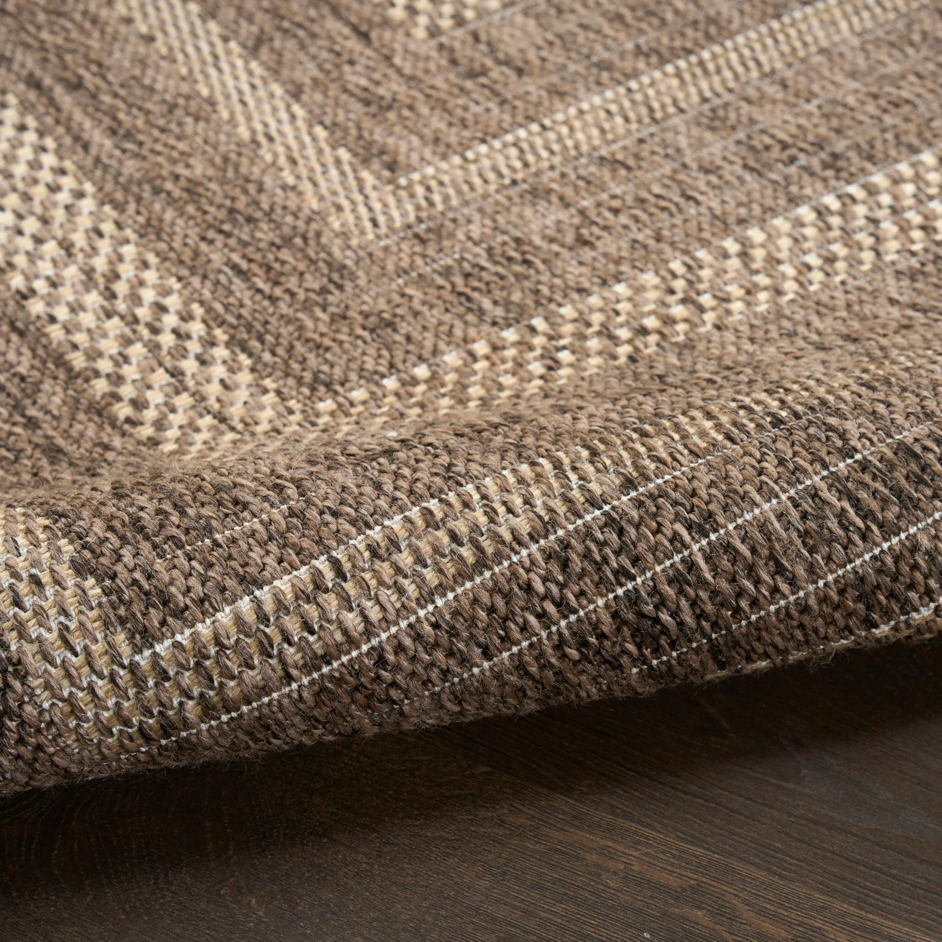 Nourison Home Tulum Geometric 6' x 9' Area Rug, Brown, large