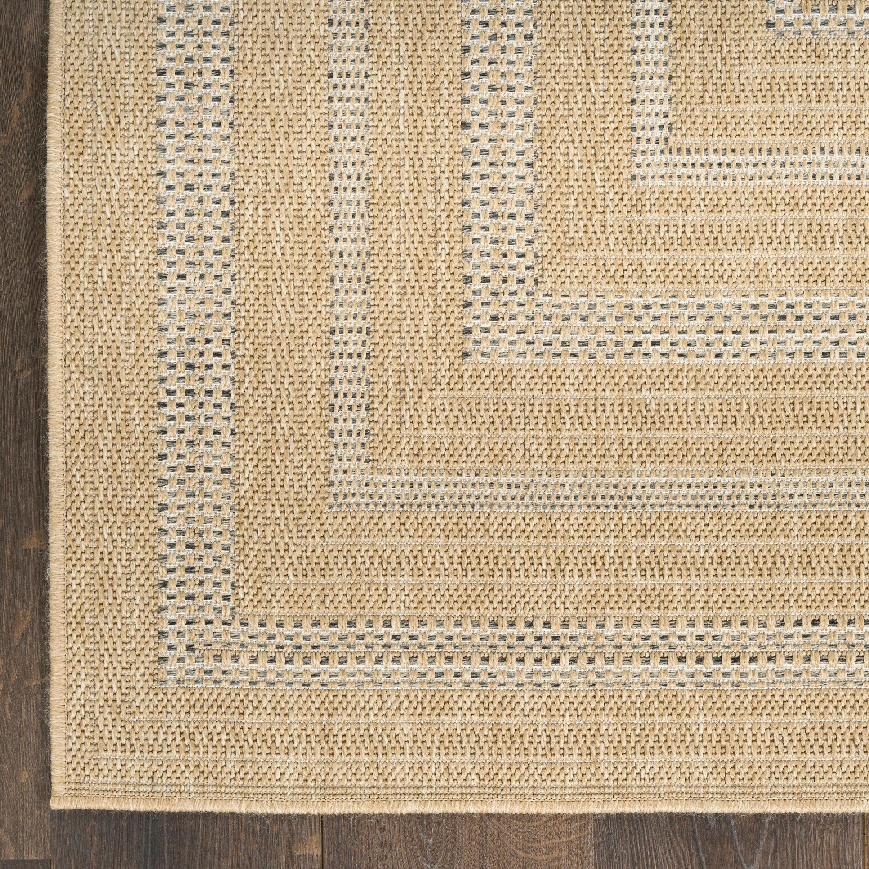 Nourison Home Tulum Geometric 6' x 9' Area Rug, Taupe/Gray, large