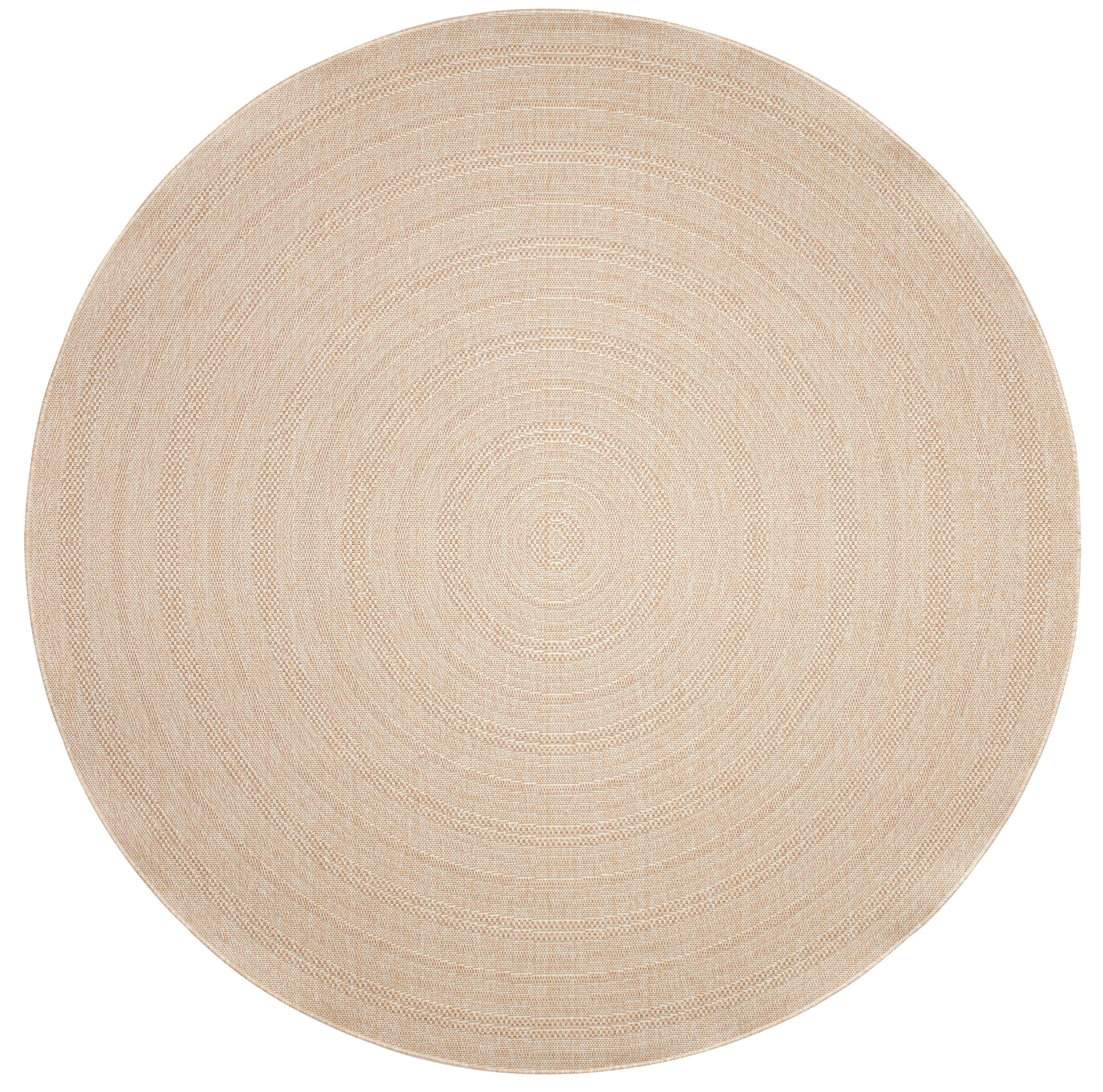 Nourison Home Tulum Geometric 8' Round Area Rug, Cream, large