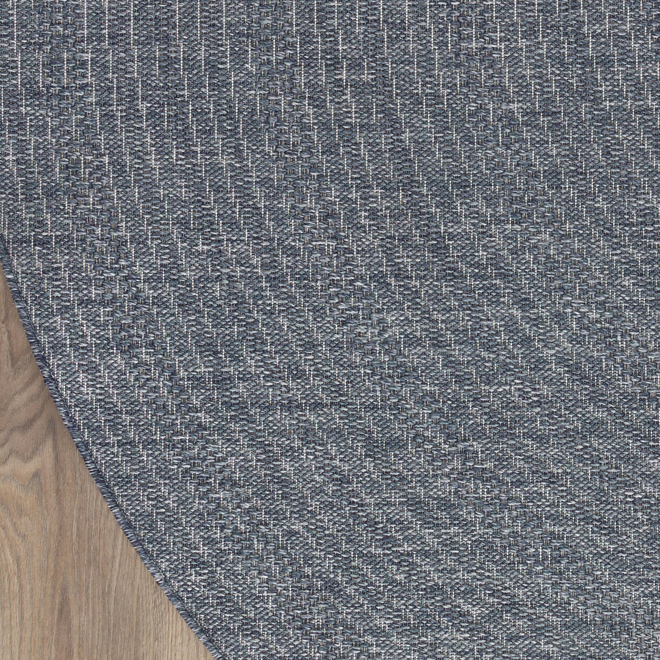Nourison Home Tulum Geometric 8' Round Area Rug, Denim, large