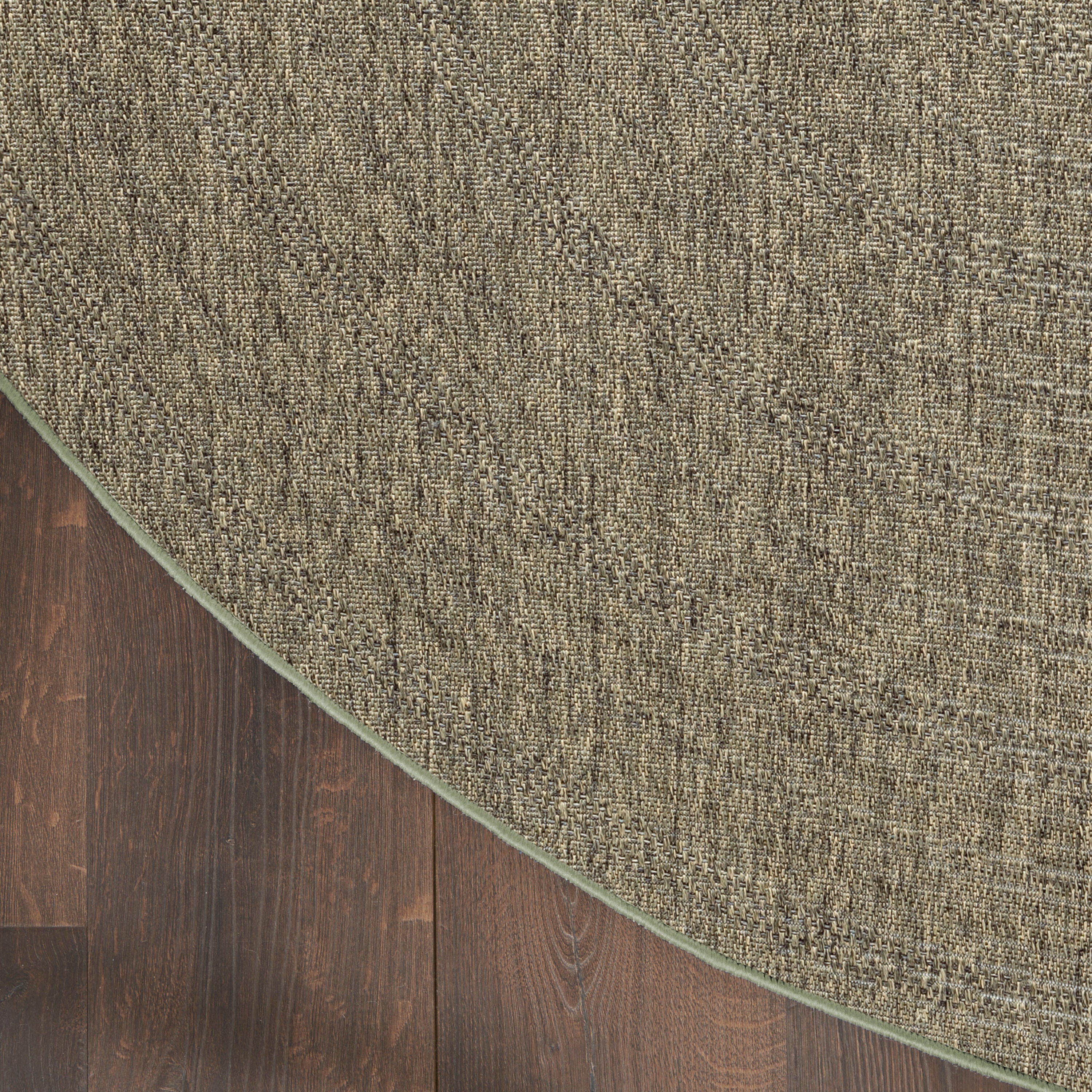 Nourison Home Tulum Geometric 8' Round Area Rug, Olive, large