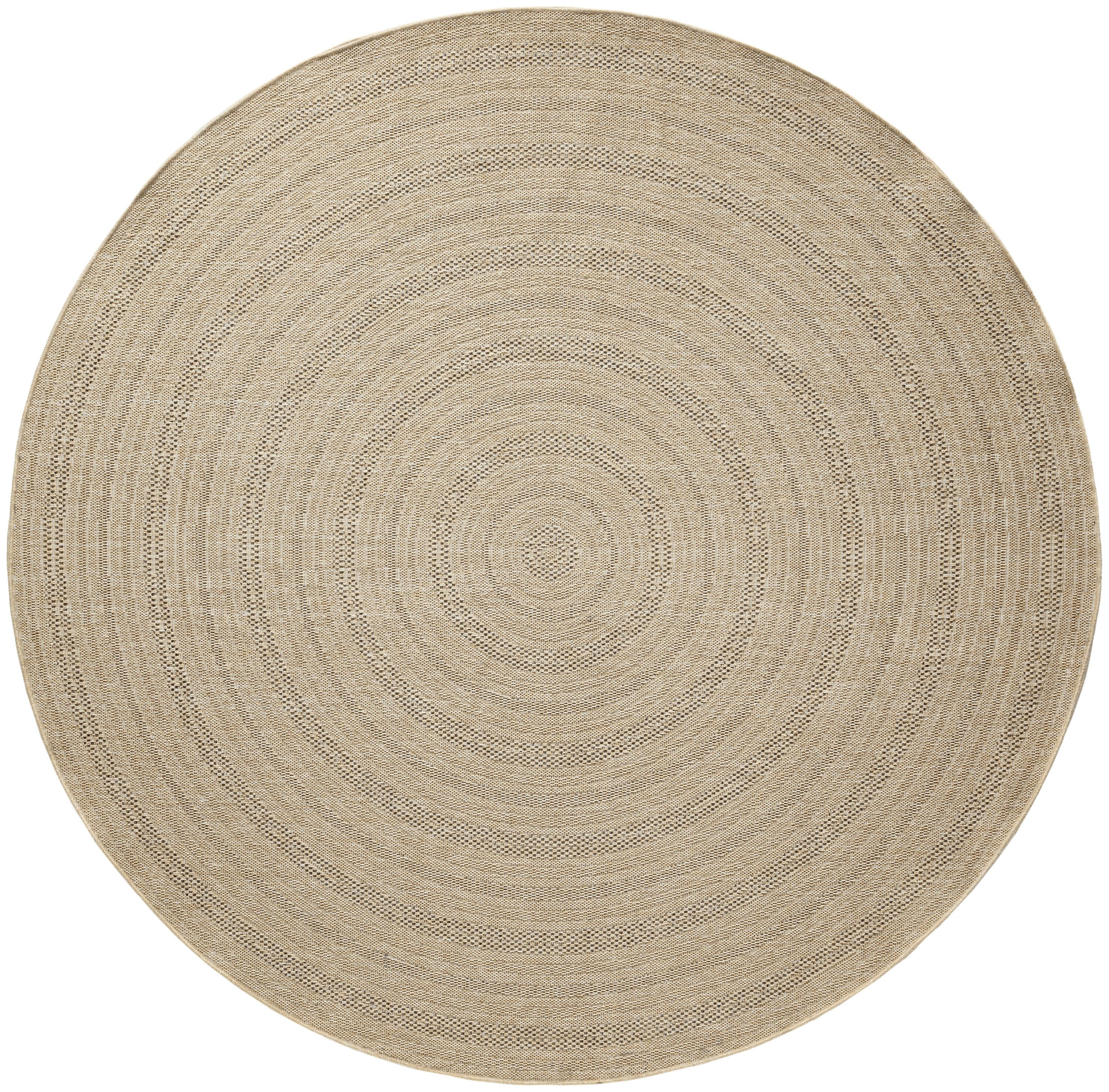 Nourison Home Tulum Geometric 8' Round Area Rug, Taupe/Gray, large
