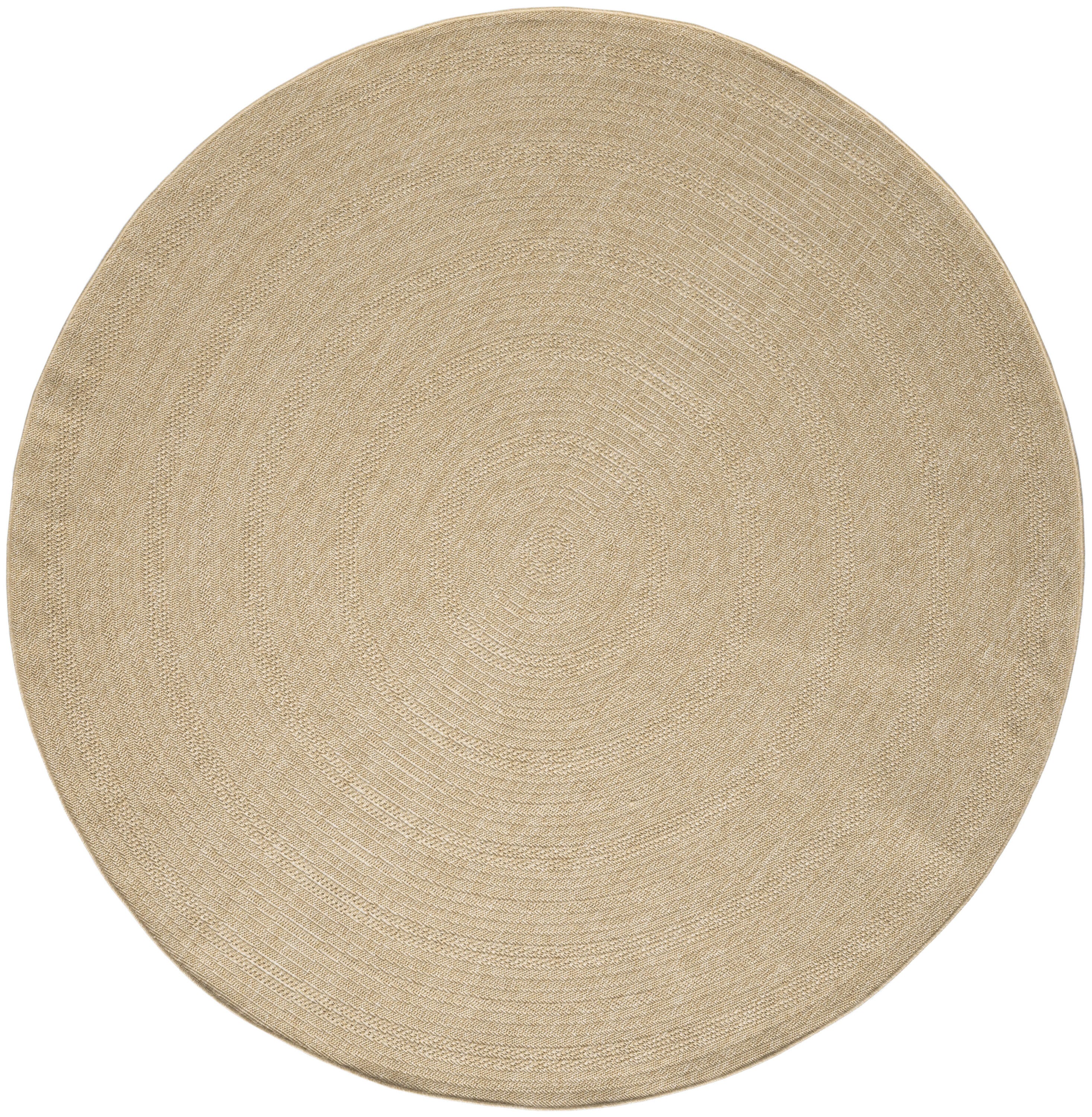 Nourison Home Tulum Geometric 8' Round Area Rug, Taupe/Ivory, large
