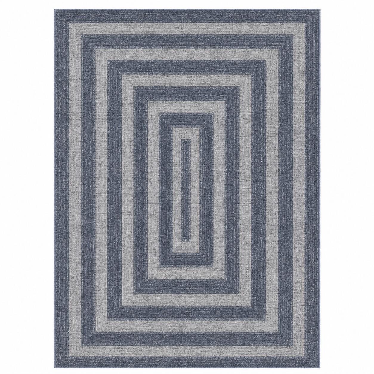 Nourison Home Tulum Geometric 8' x 10' Area Rug, Denim, large