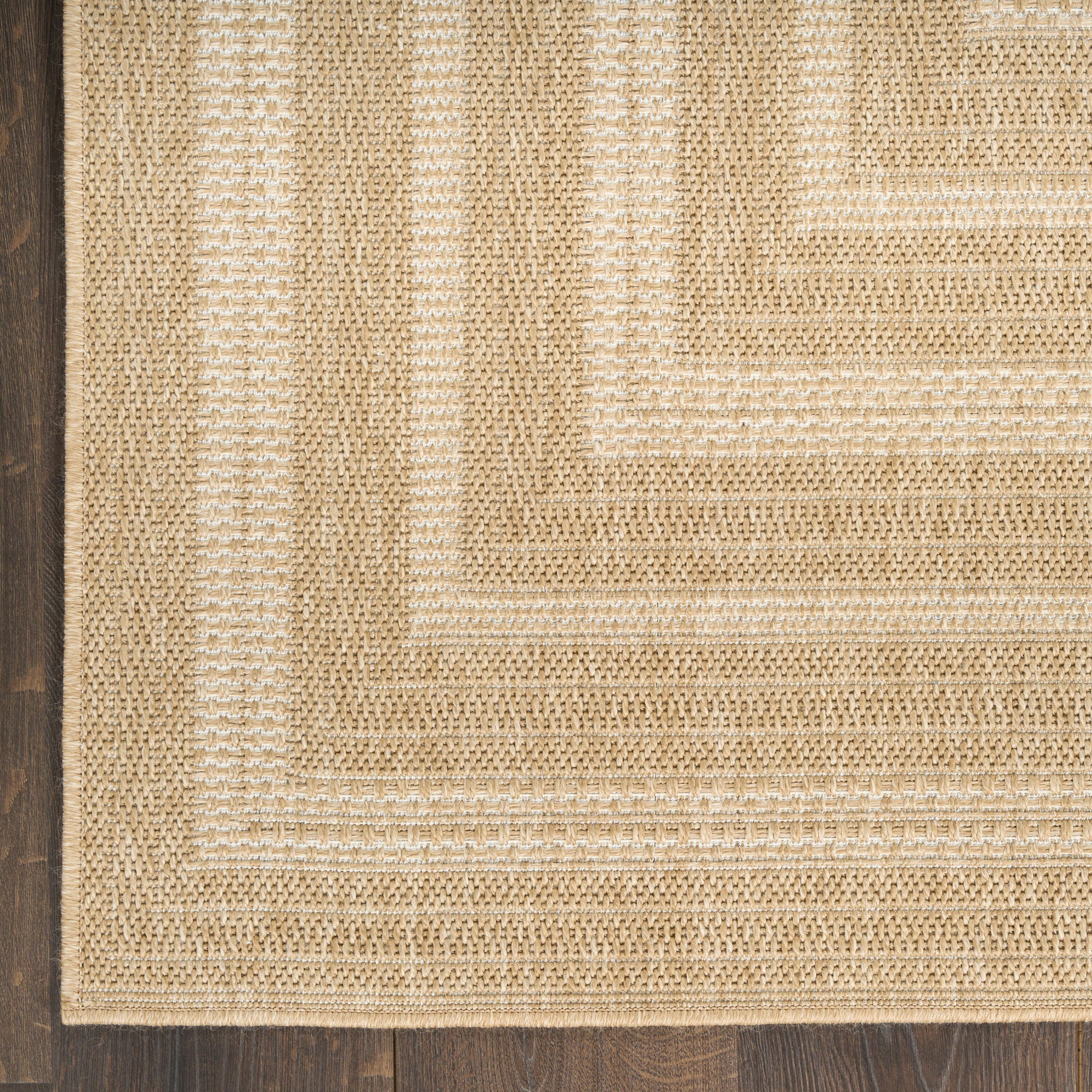 Nourison Home Tulum Geometric 8' x 10' Area Rug, Taupe/Ivory, large