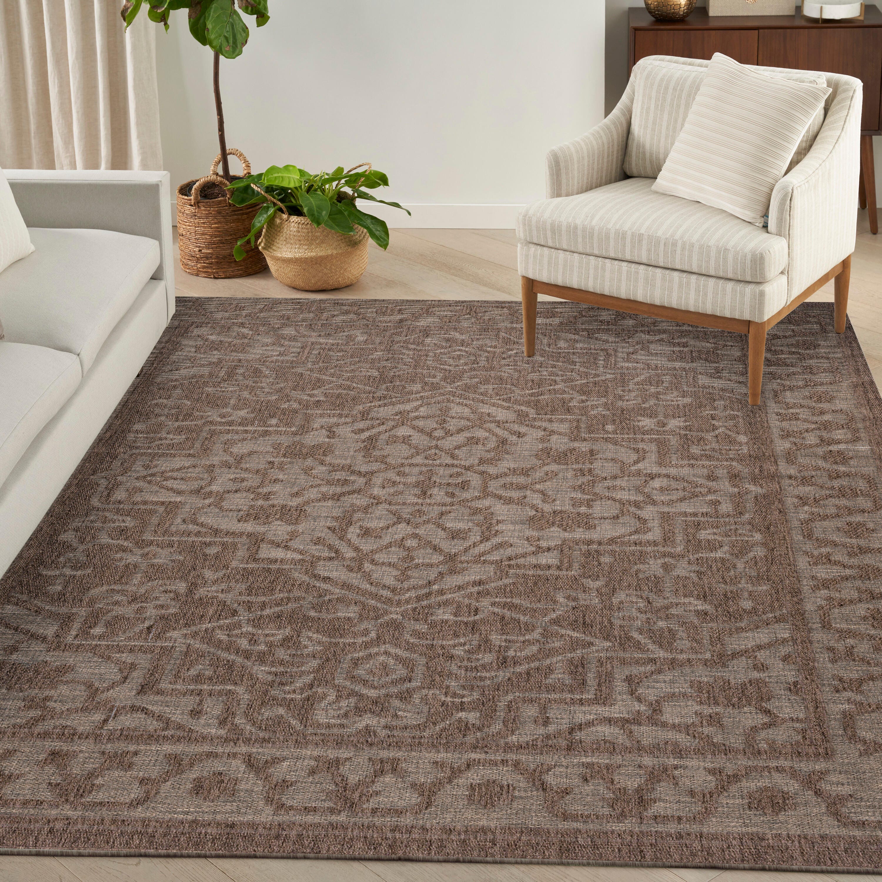 Nourison Home Tulum Persian 10' x 14' Area Rug, Brown, rollover