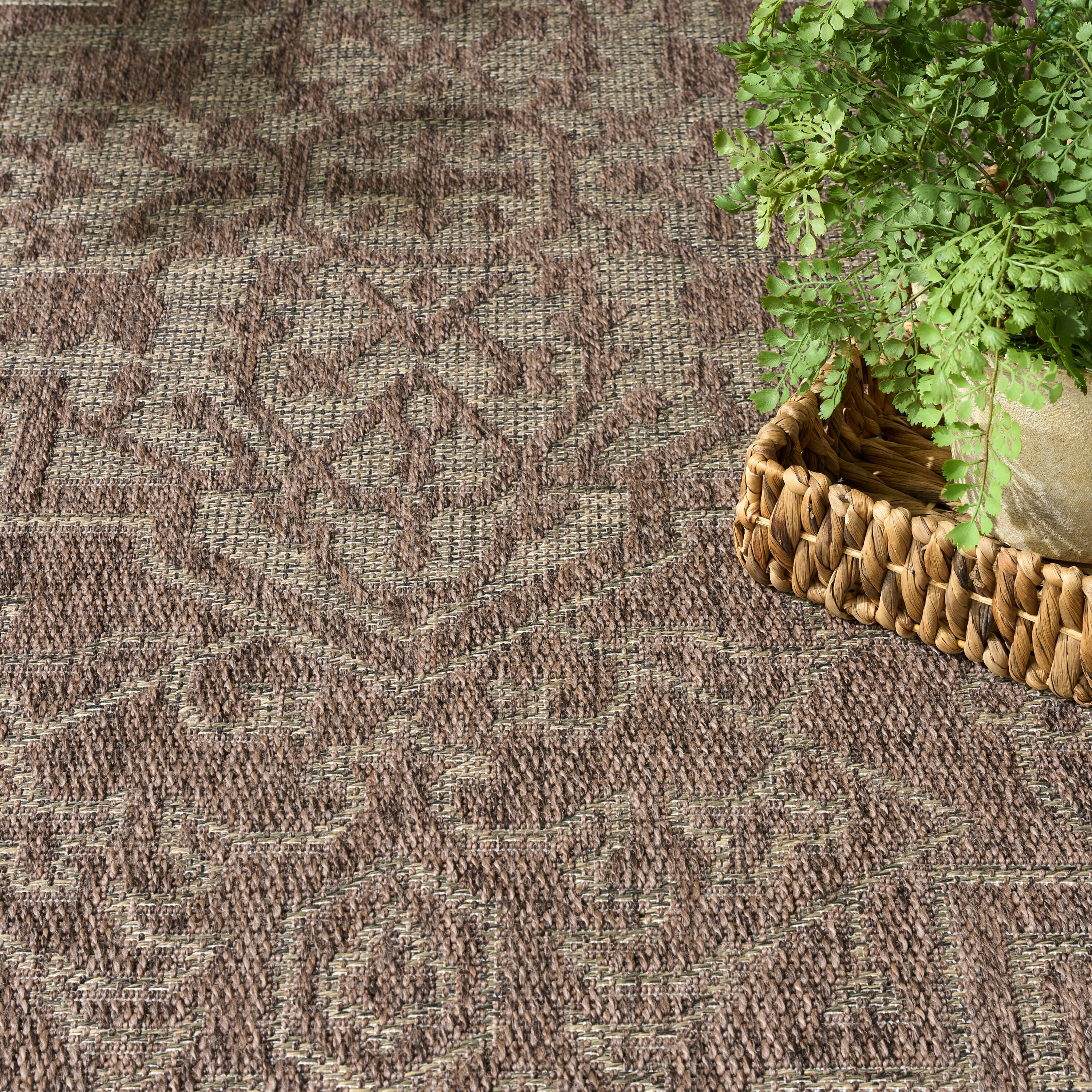 Nourison Home Tulum Persian 10' x 14' Area Rug, Brown, large