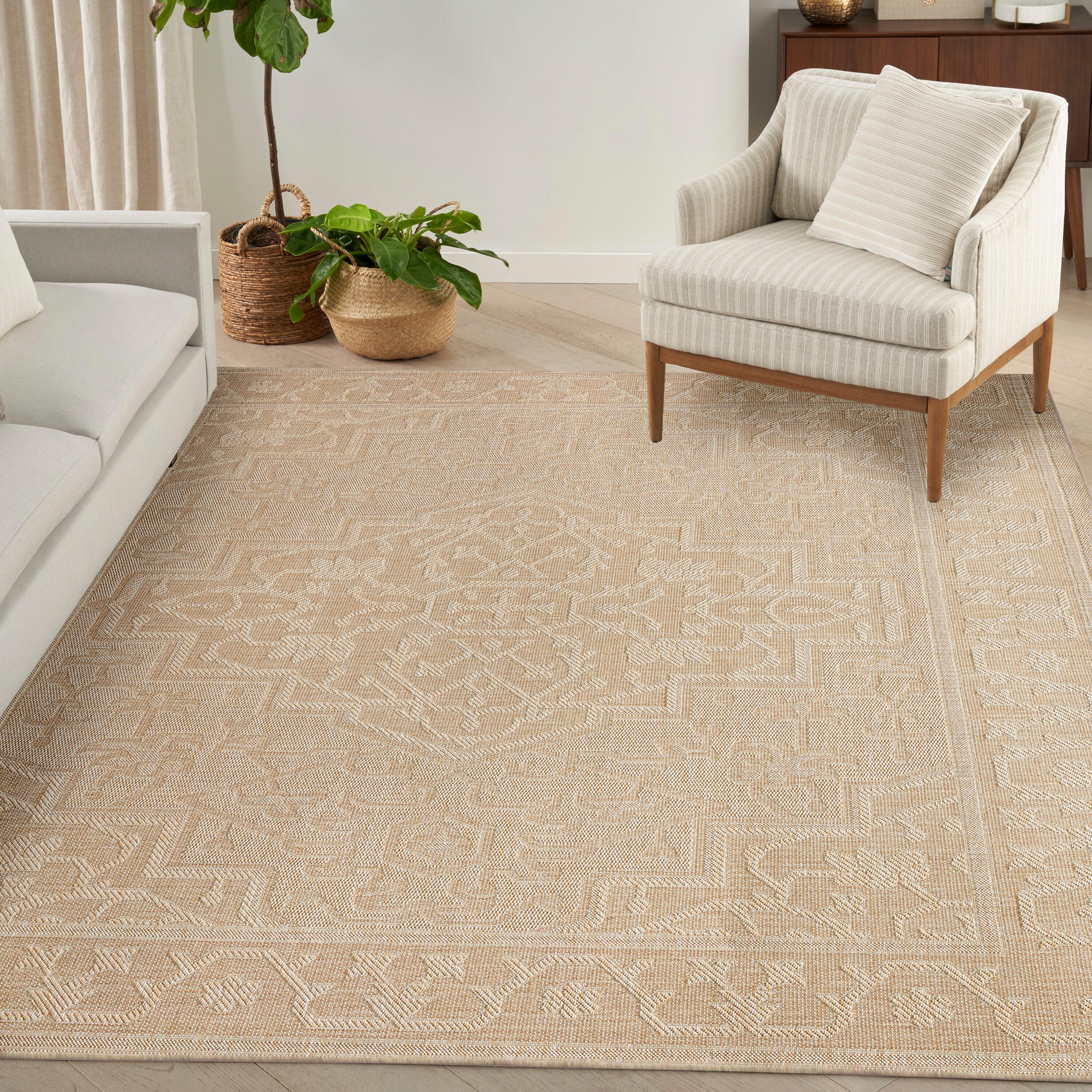 Nourison Home Tulum Persian 10' x 14' Area Rug, Cream, rollover
