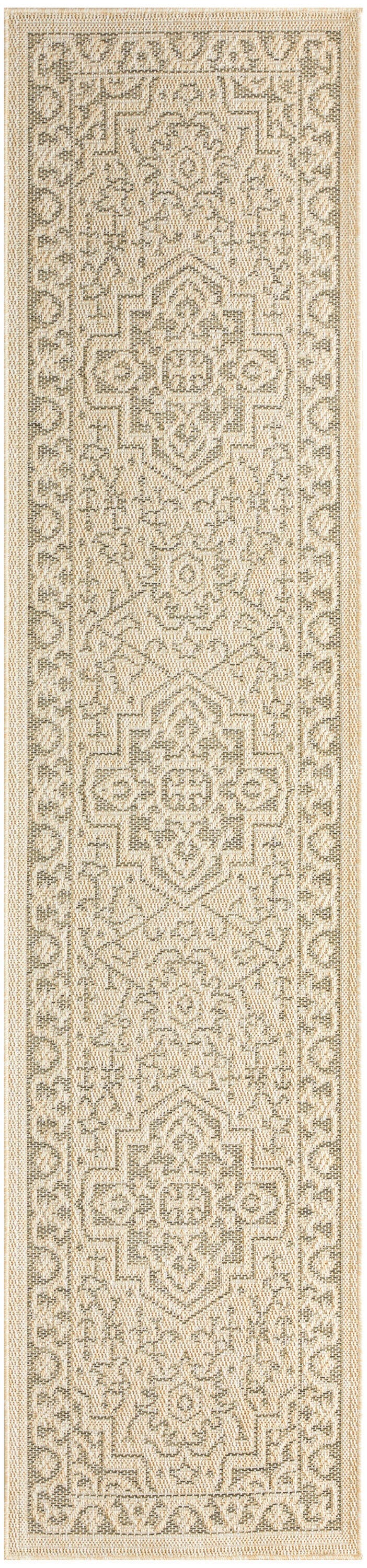 Nourison Home Tulum Persian 2' x 6' Runner Rug, Taupe/Olive, large