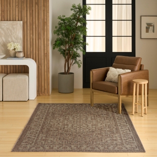 Nourison Home Tulum Persian 4' x 6' Area Rug, Brown, rollover