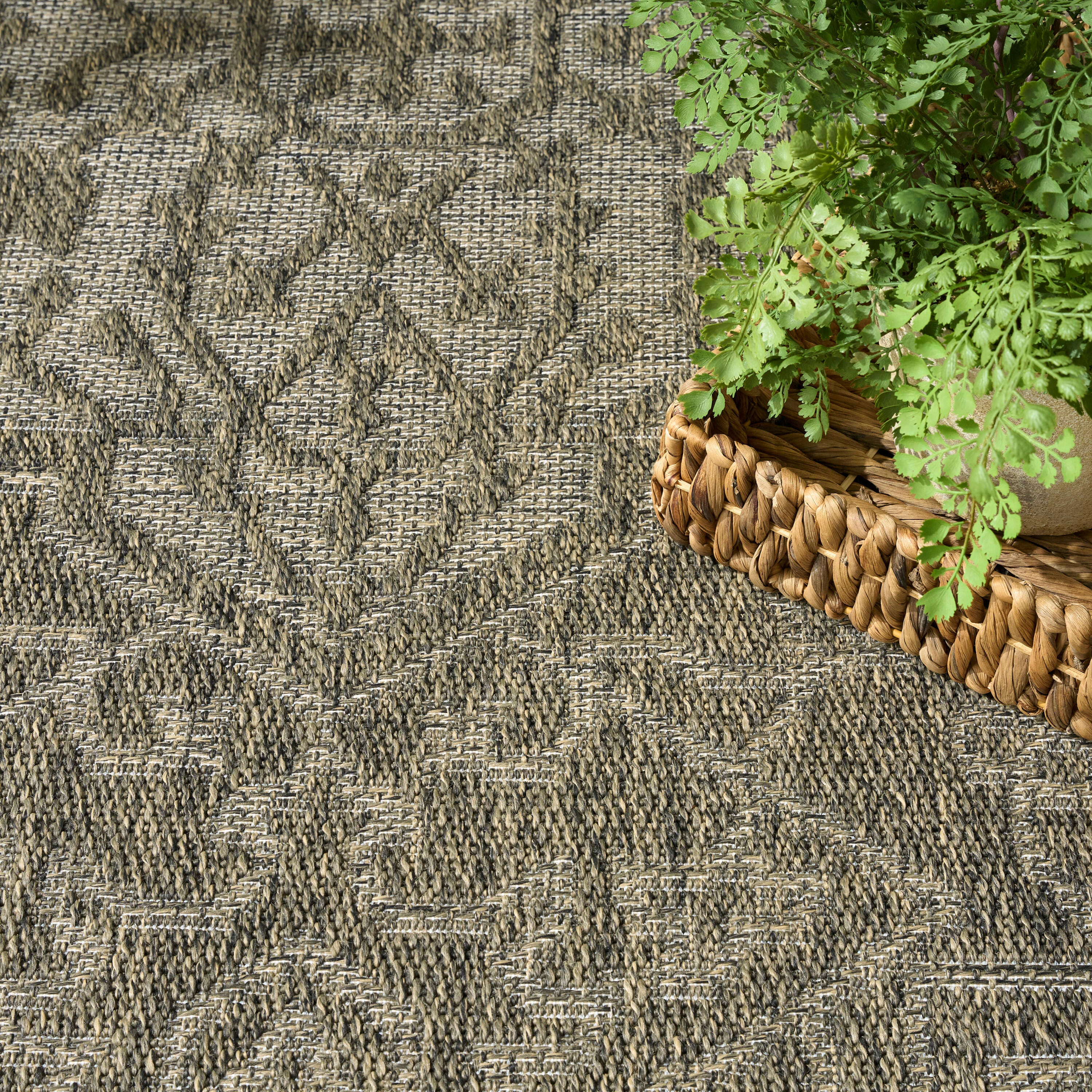 Nourison Home Tulum Persian 4' x 6' Area Rug, Olive, large