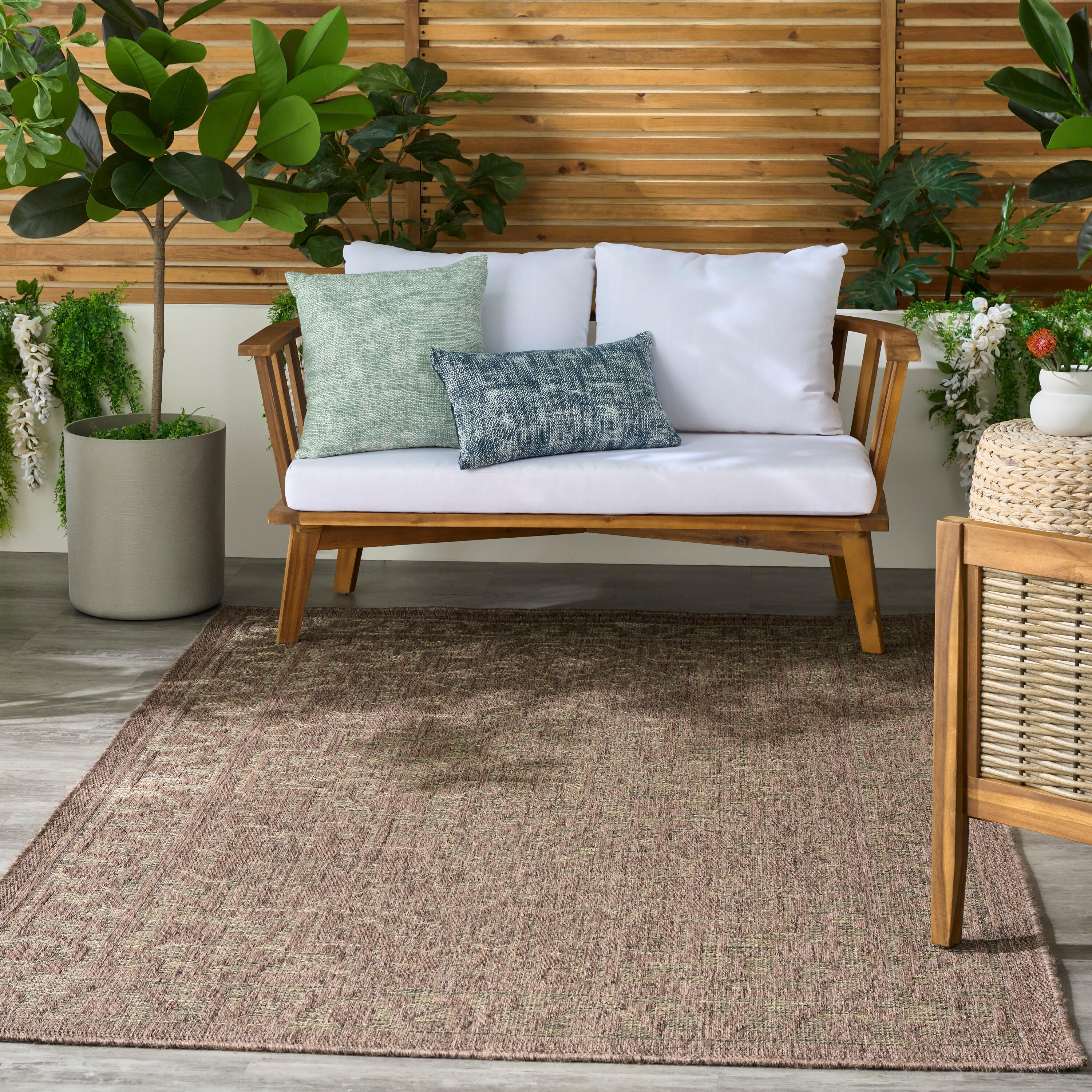 Nourison Home Tulum Persian 6' x 9' Area Rug, Brown, large