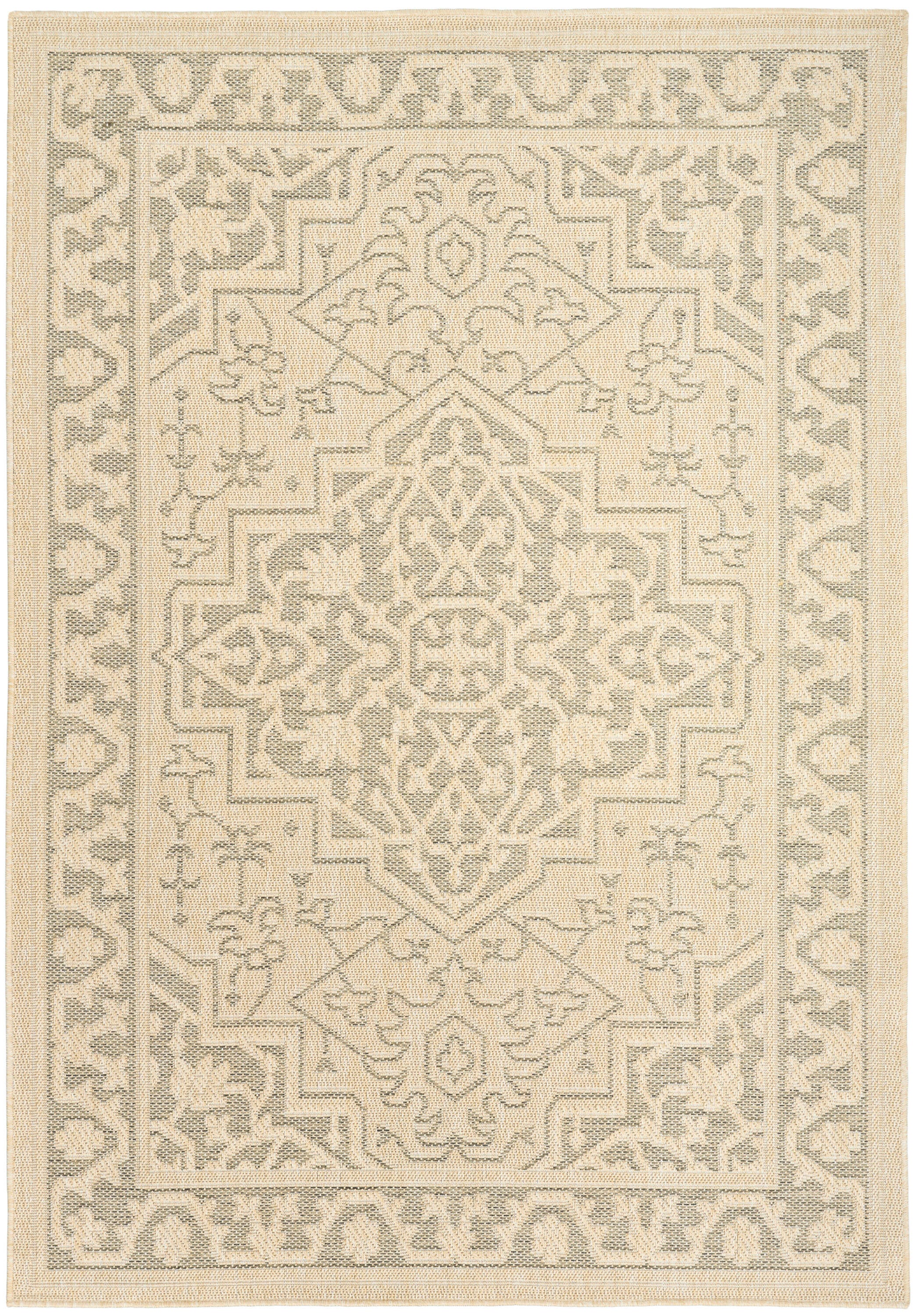 Nourison Home Tulum Persian 6' x 9' Area Rug, Taupe/Olive, large