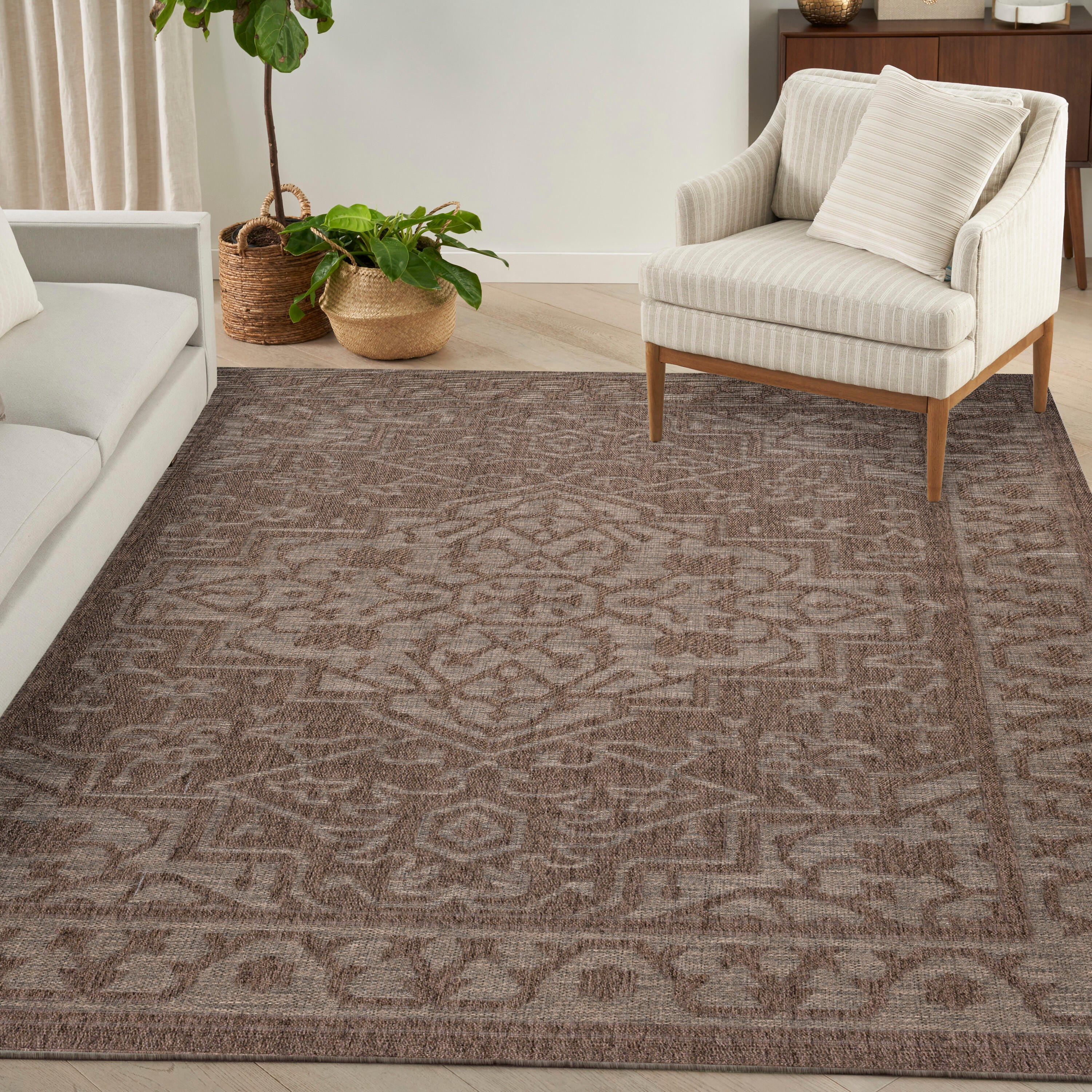 Nourison Home Tulum Persian 8' x 10' Area Rug, Brown, large