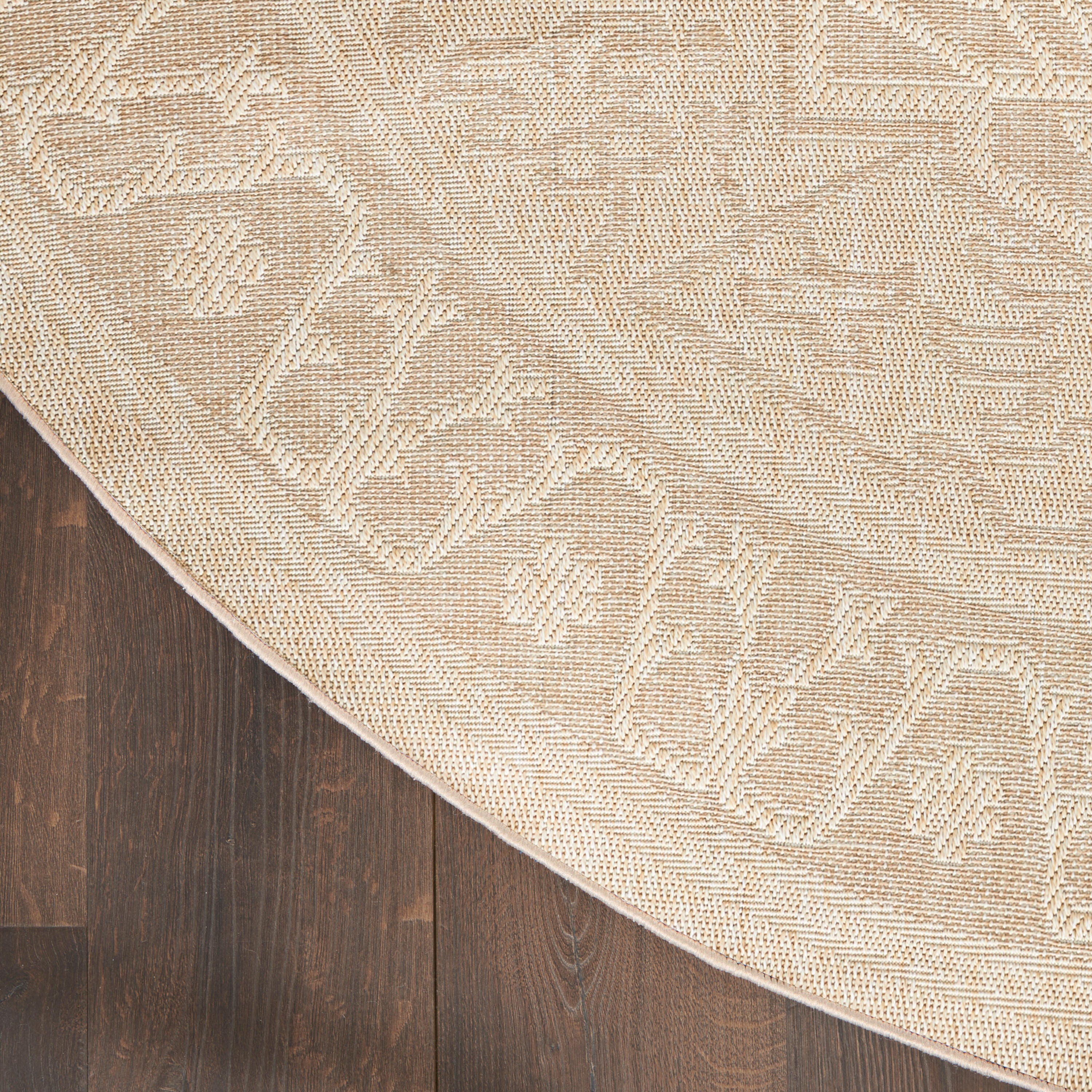 Nourison Home Tulum Persian 8' Round Area Rug, Cream, large