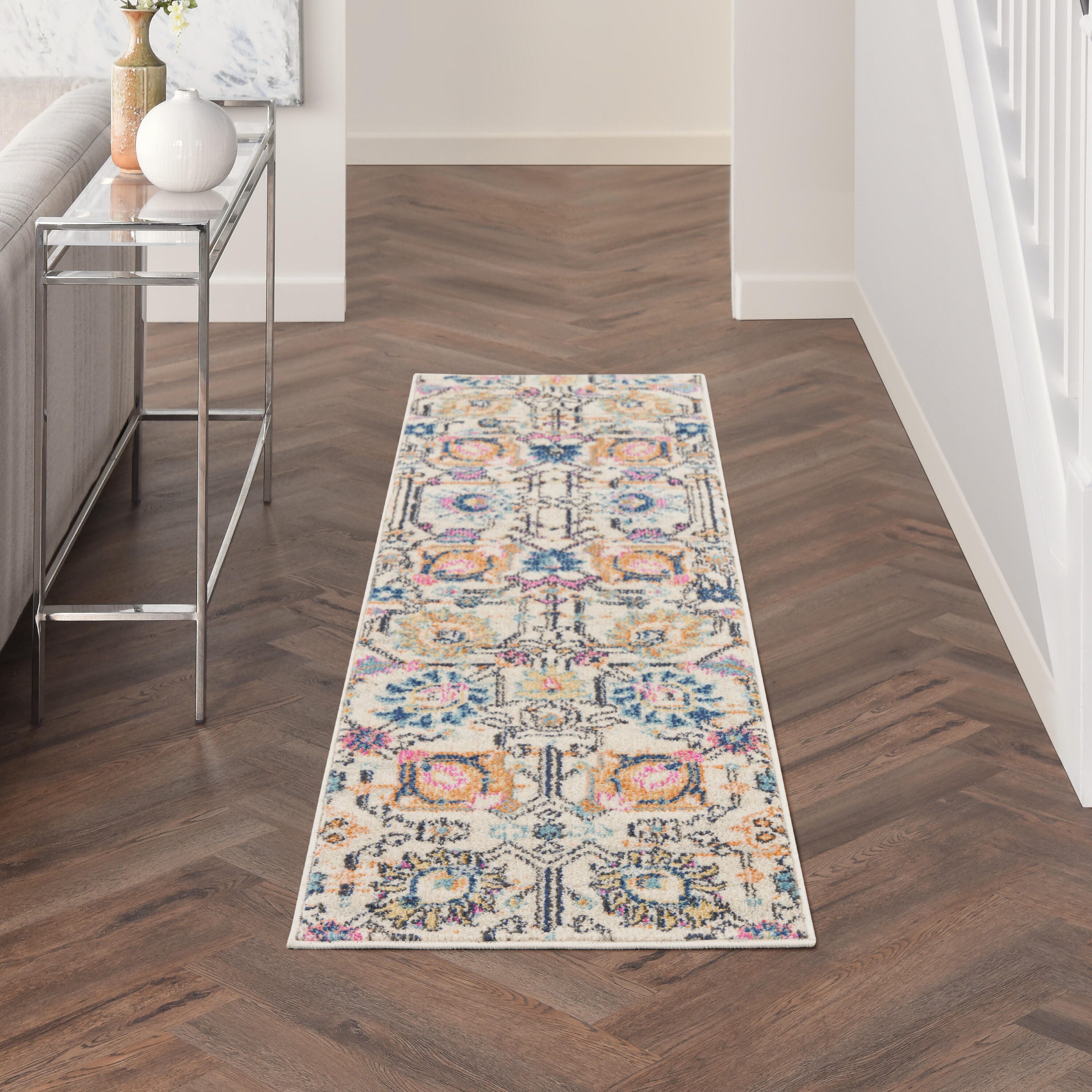 Nourison Home Passion Lush 1'10" x 6' Runner Rug, Ivory/Multi, rollover