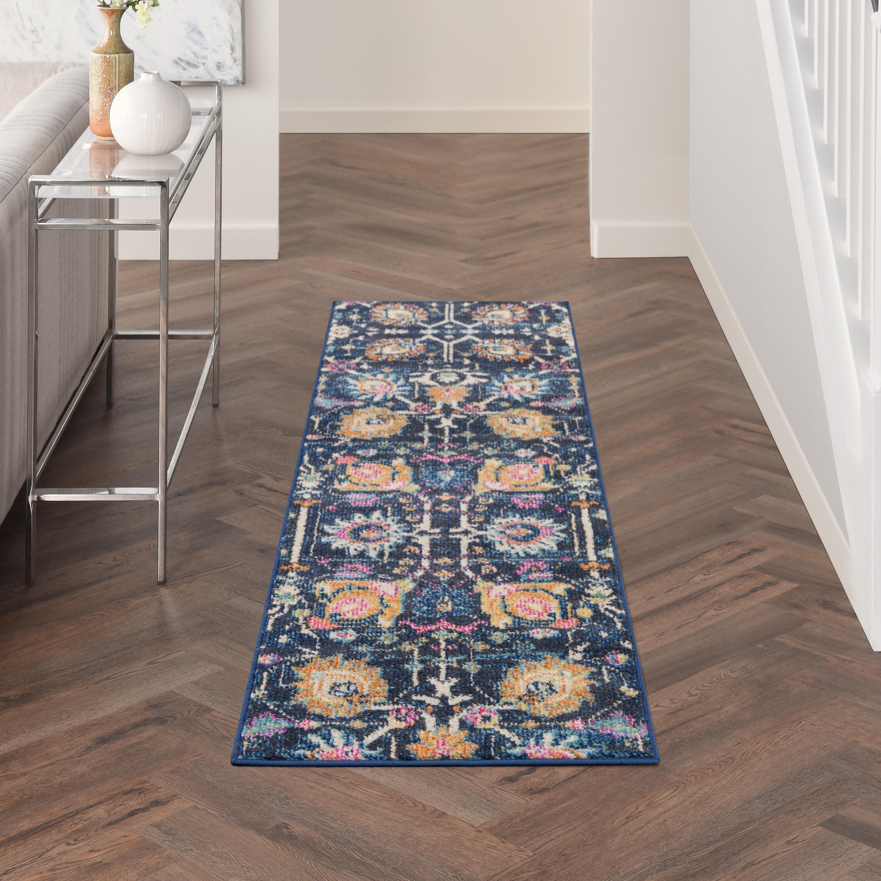 Nourison Home Passion Lush 1'10" x 6' Runner Rug, Navy, rollover