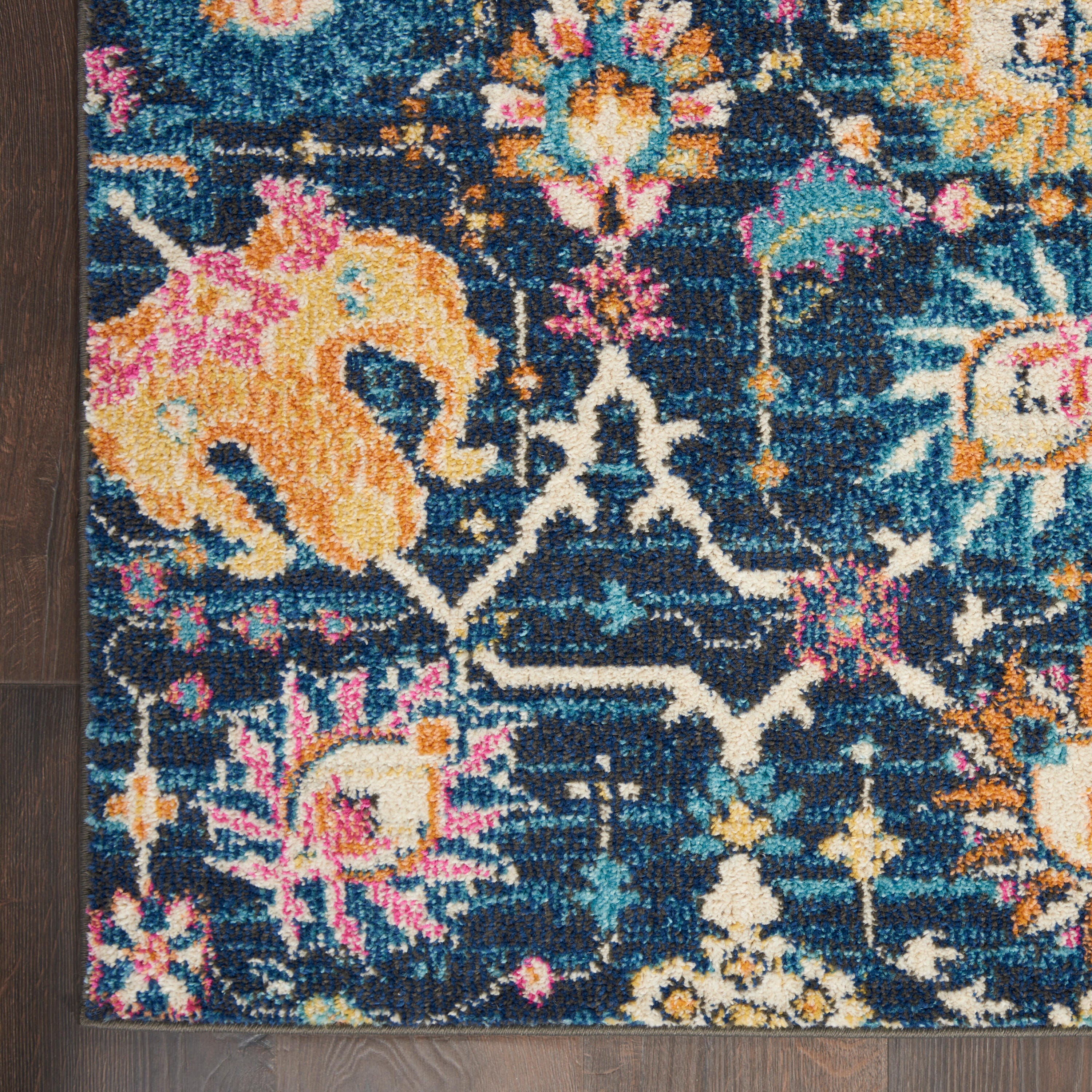 Nourison Home Passion Lush 1'10" x 6' Runner Rug, Navy, large
