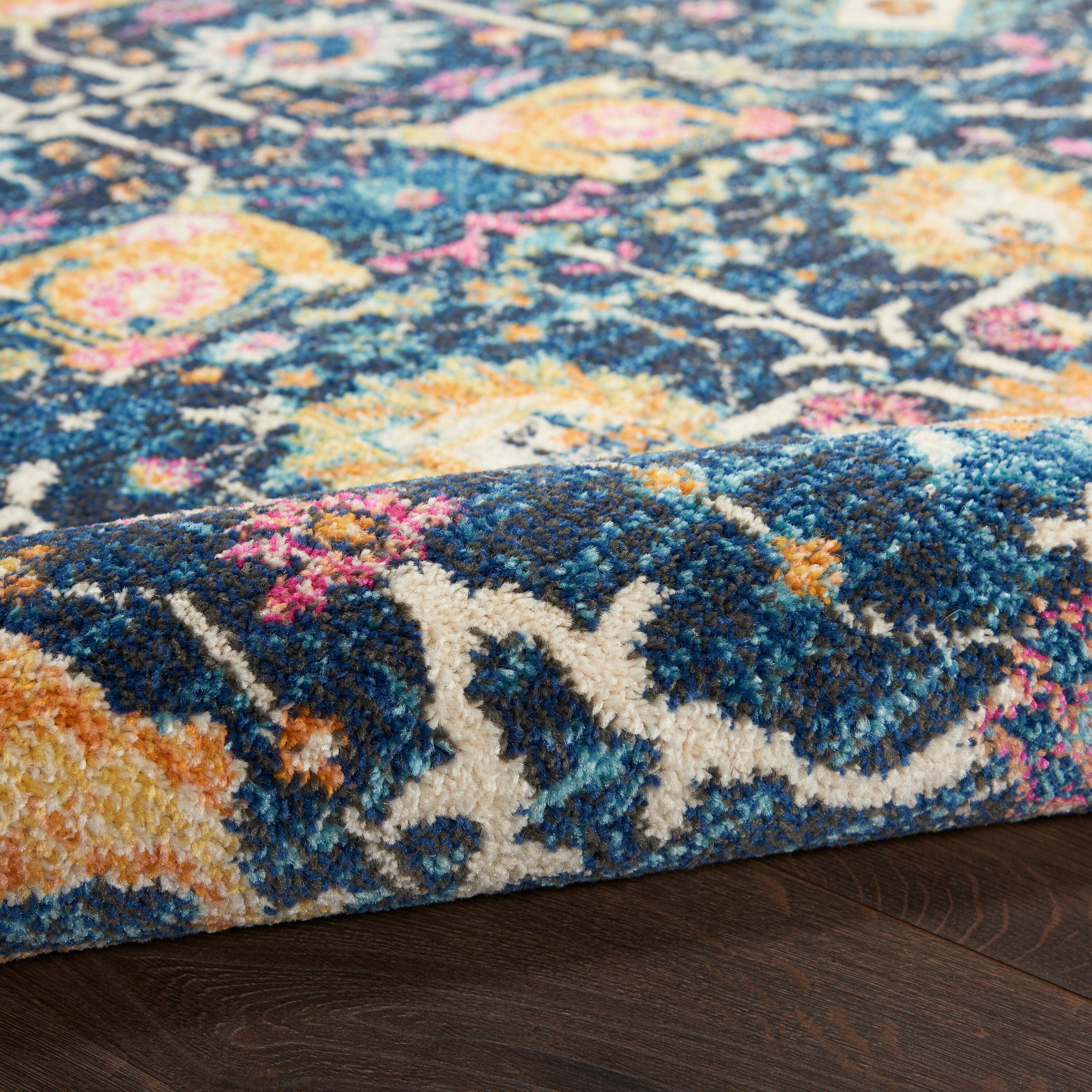 Nourison Home Passion Lush 1'10" x 6' Runner Rug, Navy, large
