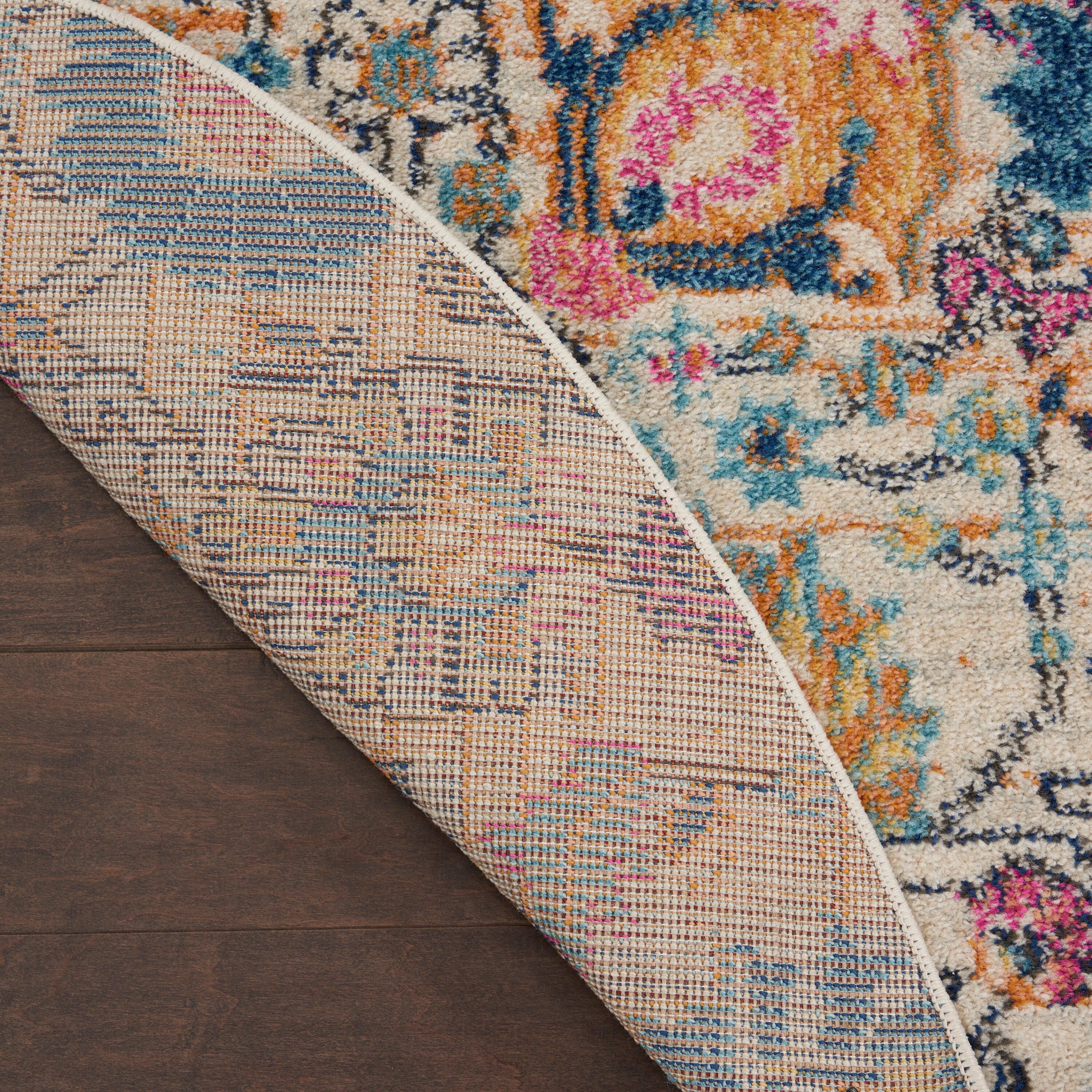 Nourison Home Passion Lush 4' Round Area Rug, Ivory/Multi, large