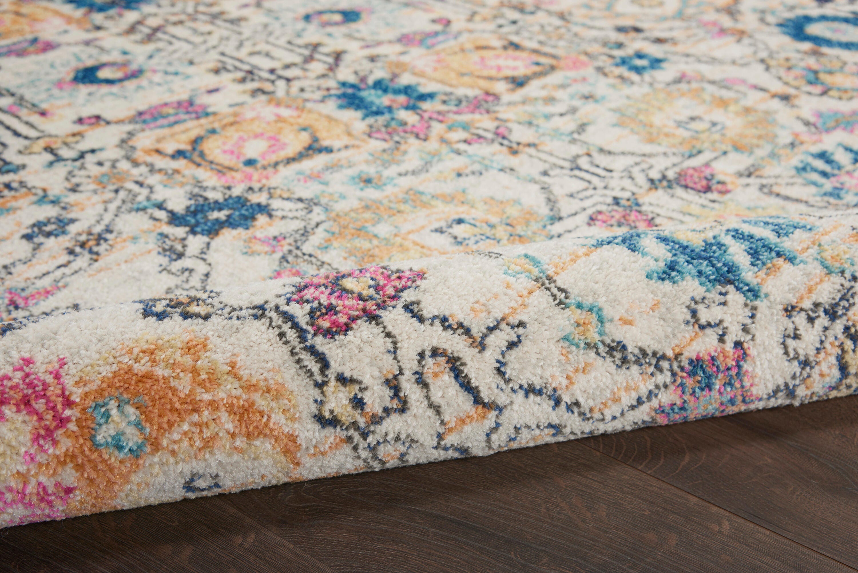 Nourison Home Passion Lush 4' Round Area Rug, Ivory/Multi, large