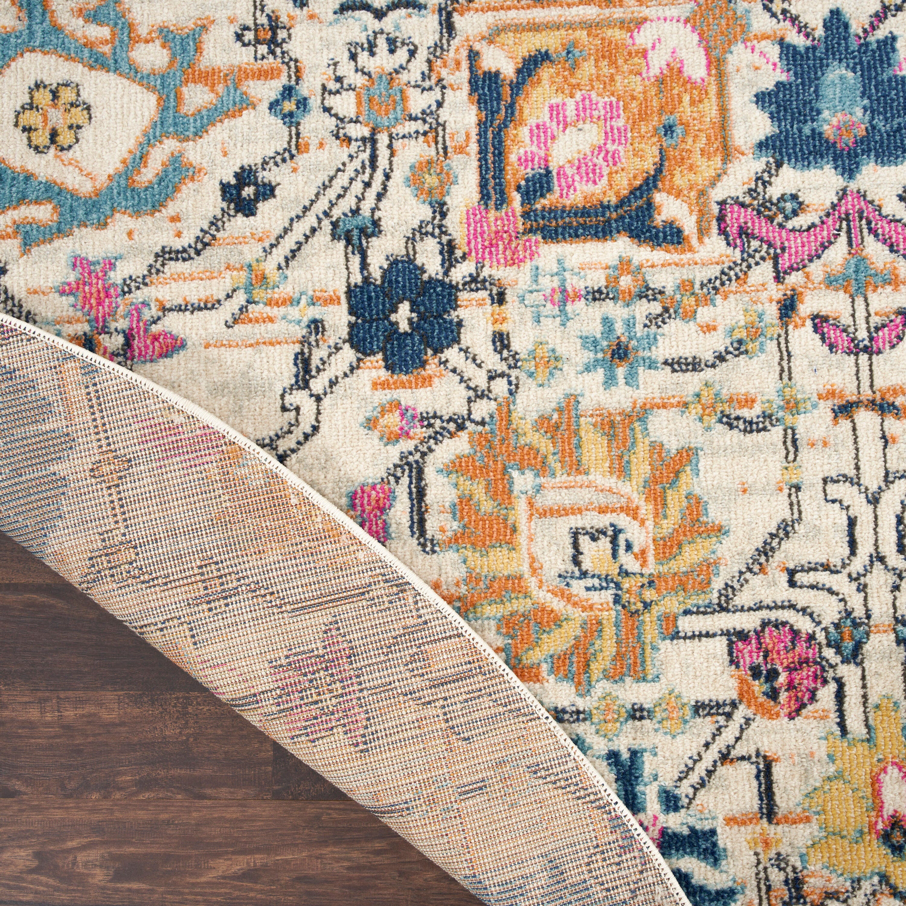 Nourison Home Passion Lush 8' Round Area Rug, Ivory/Multi, large