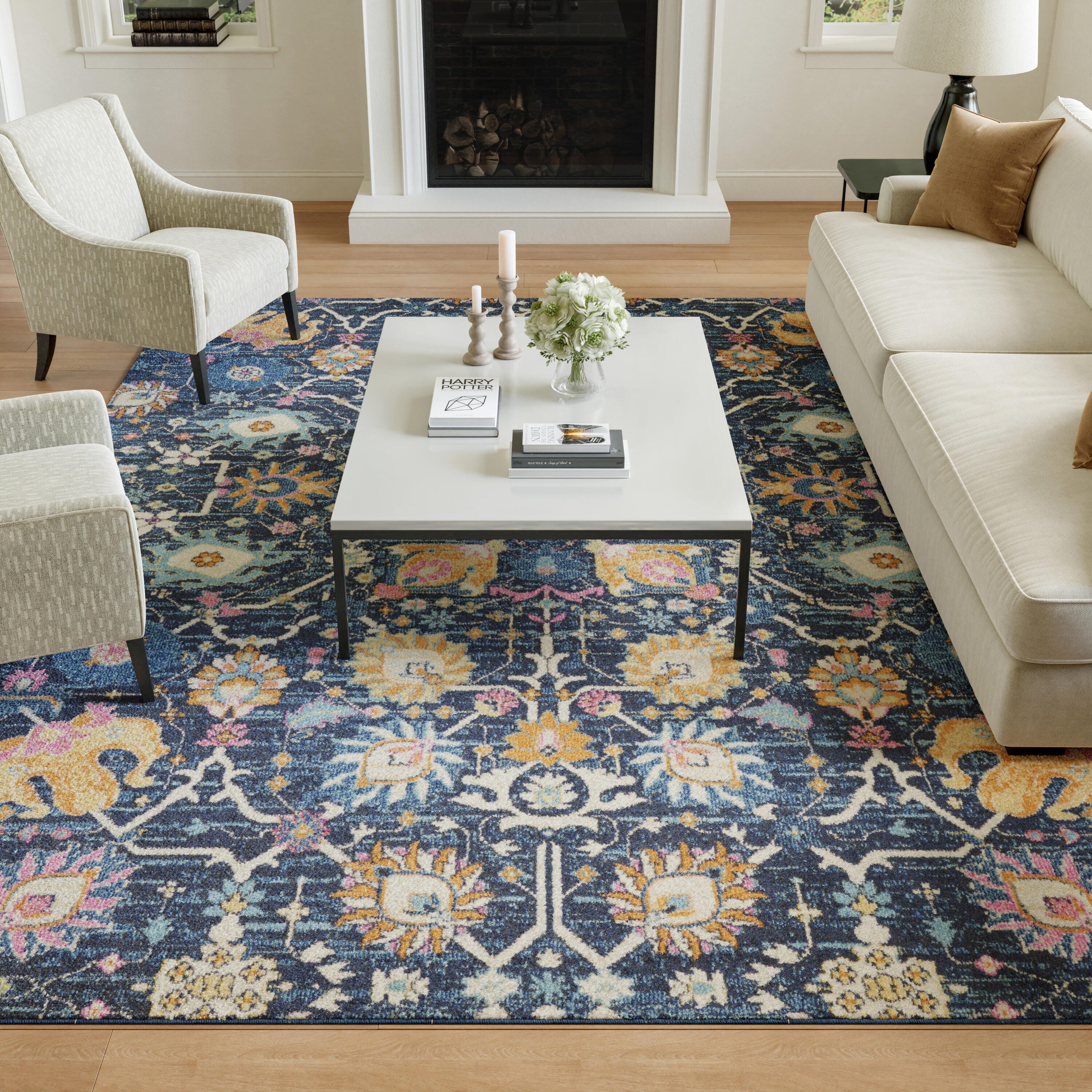 Nourison Home Passion Lush 9' x 12' Area Rug, Navy, large
