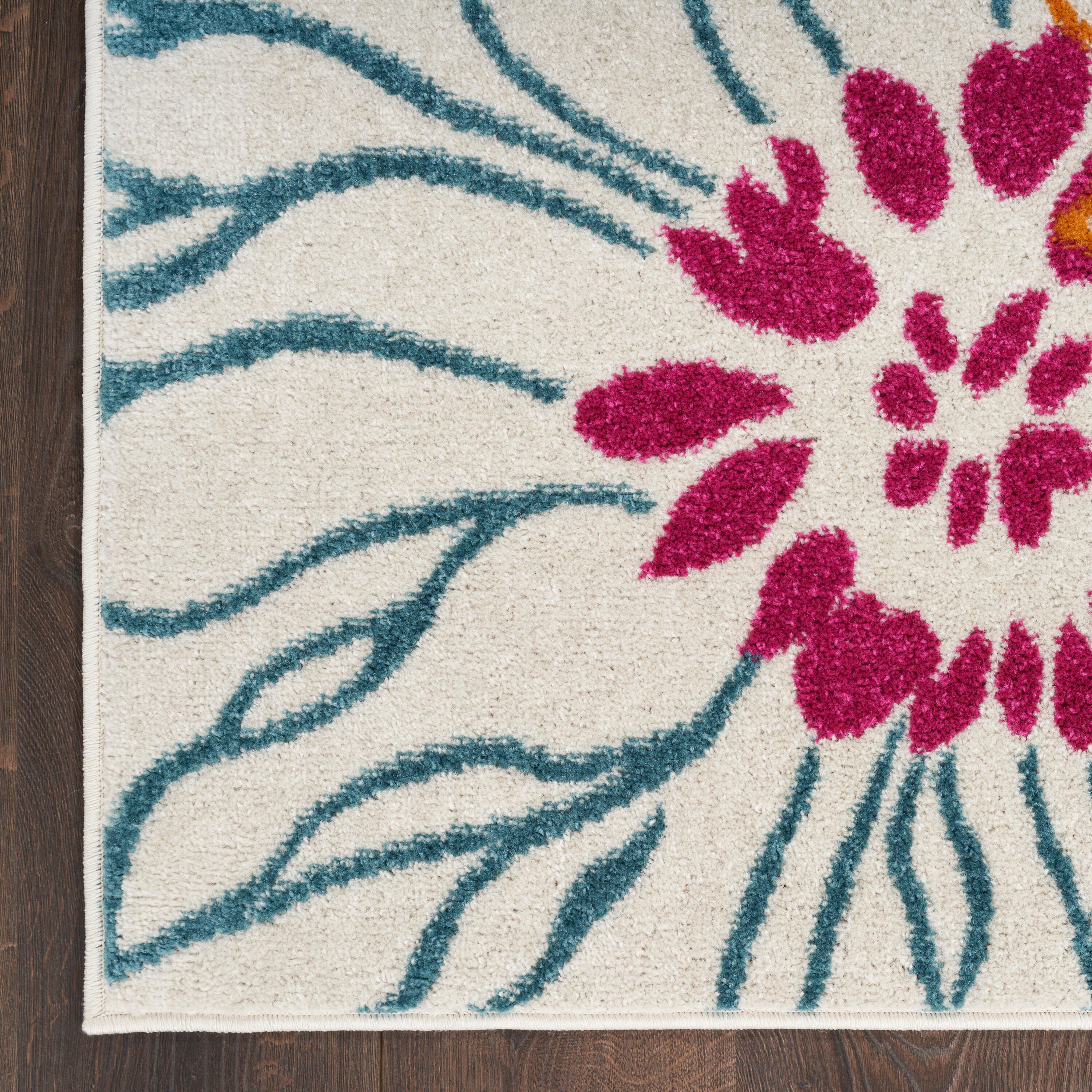 Nourison Home Passion Floral 2'2" x 10' Runner Rug, Ivory/Multi, large