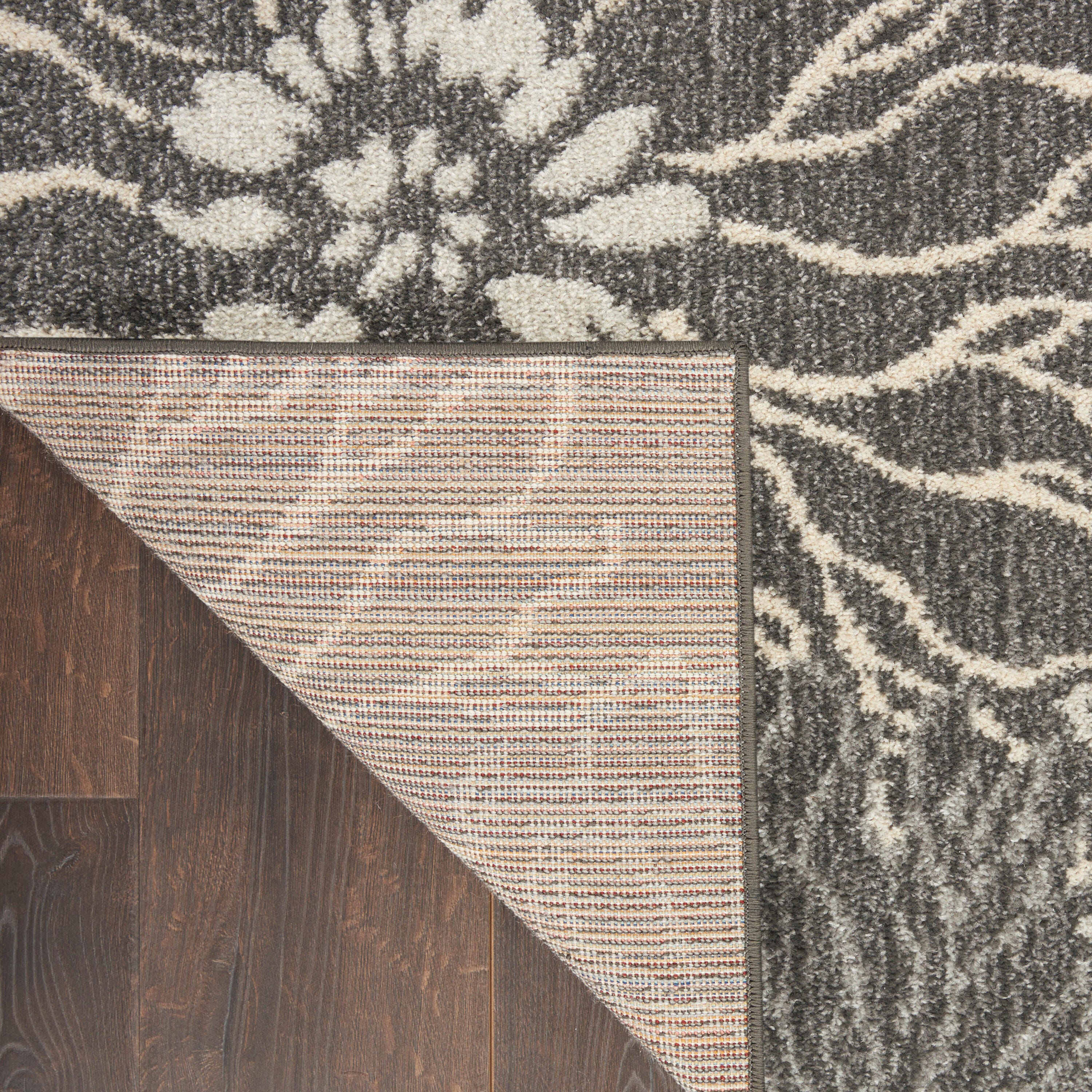 Nourison Home Passion Floral 9' x 12' Area Rug, Charcoal/Blue, large
