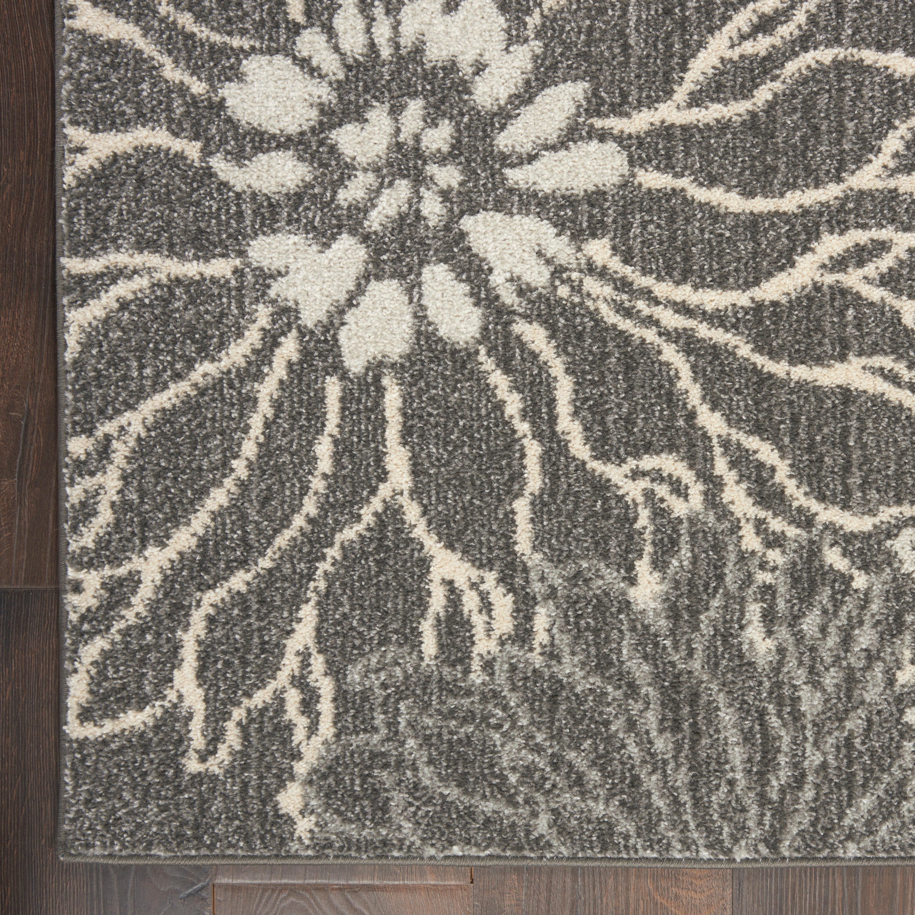 Nourison Home Passion Floral 9' x 12' Area Rug, Charcoal/Blue, large