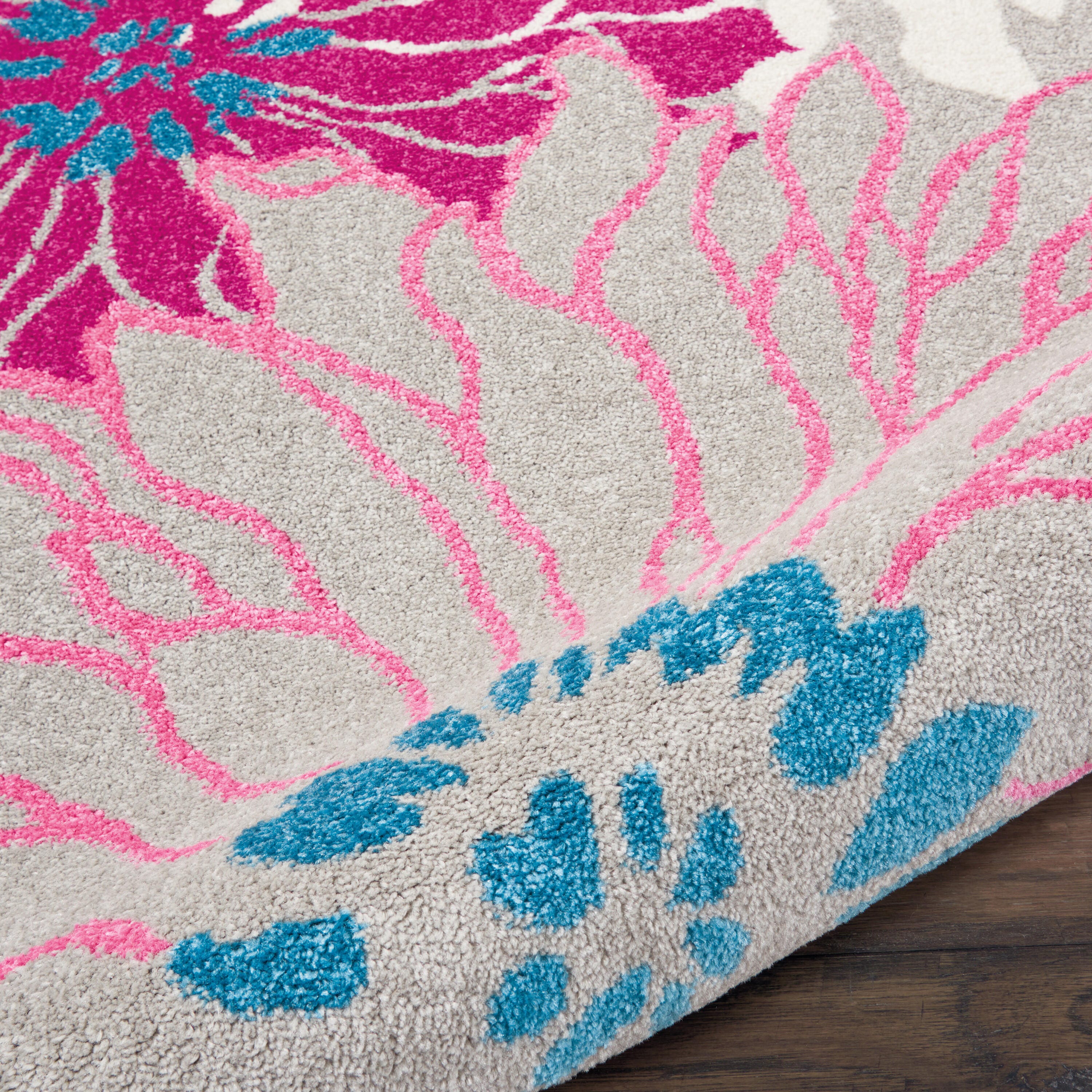 Nourison Home Passion Floral 9' x 12' Area Rug, Gray, large