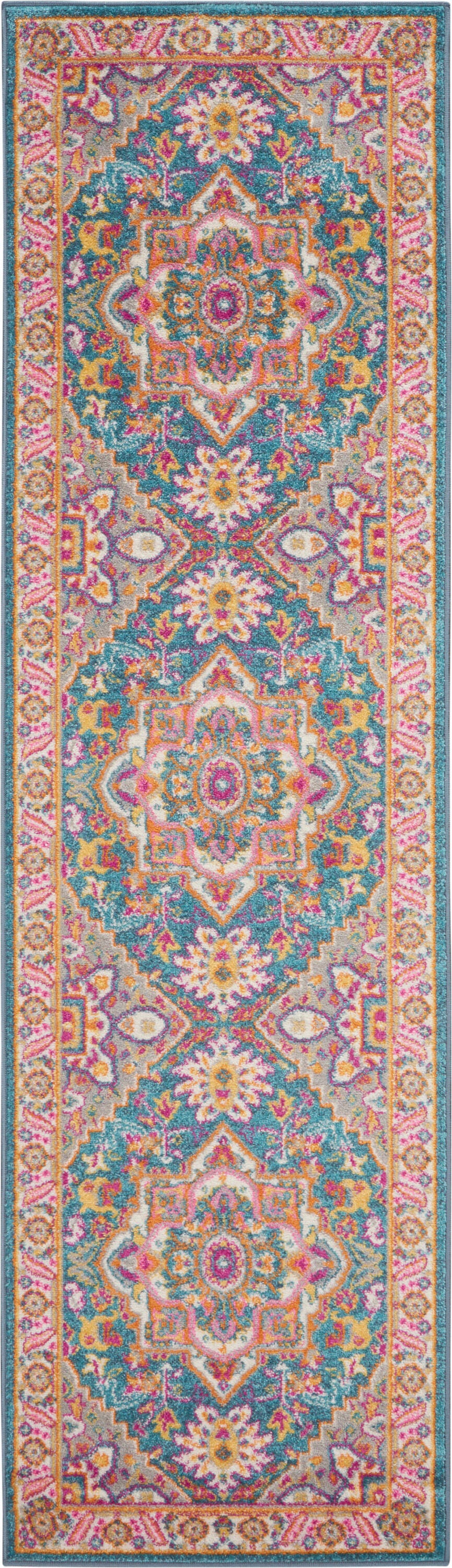 Nourison Home Passion Medallion 2'2" x 10' Runner Rug, , large
