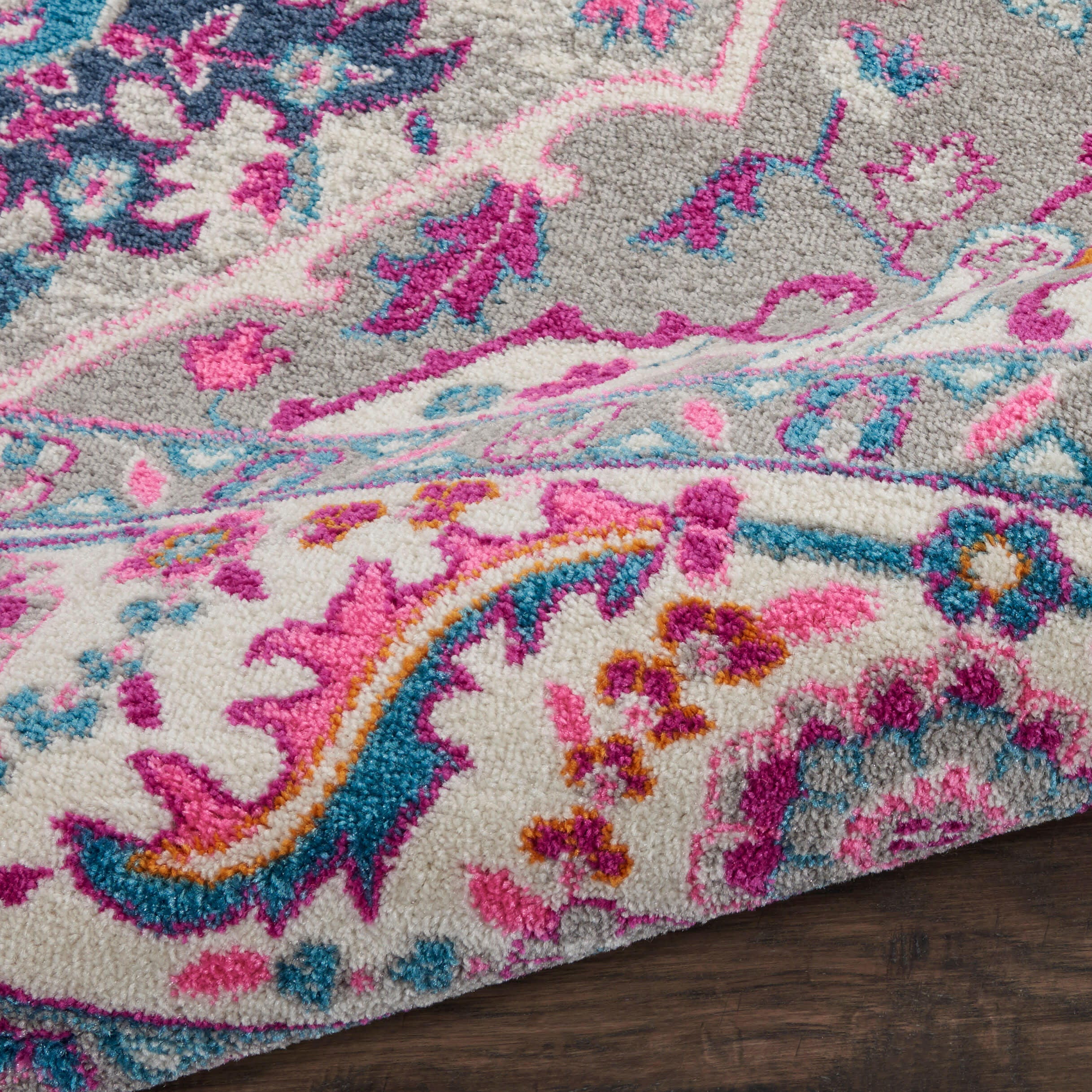 Nourison Home Passion 9' x 12' Area Rug, Light Gray/Pink, large