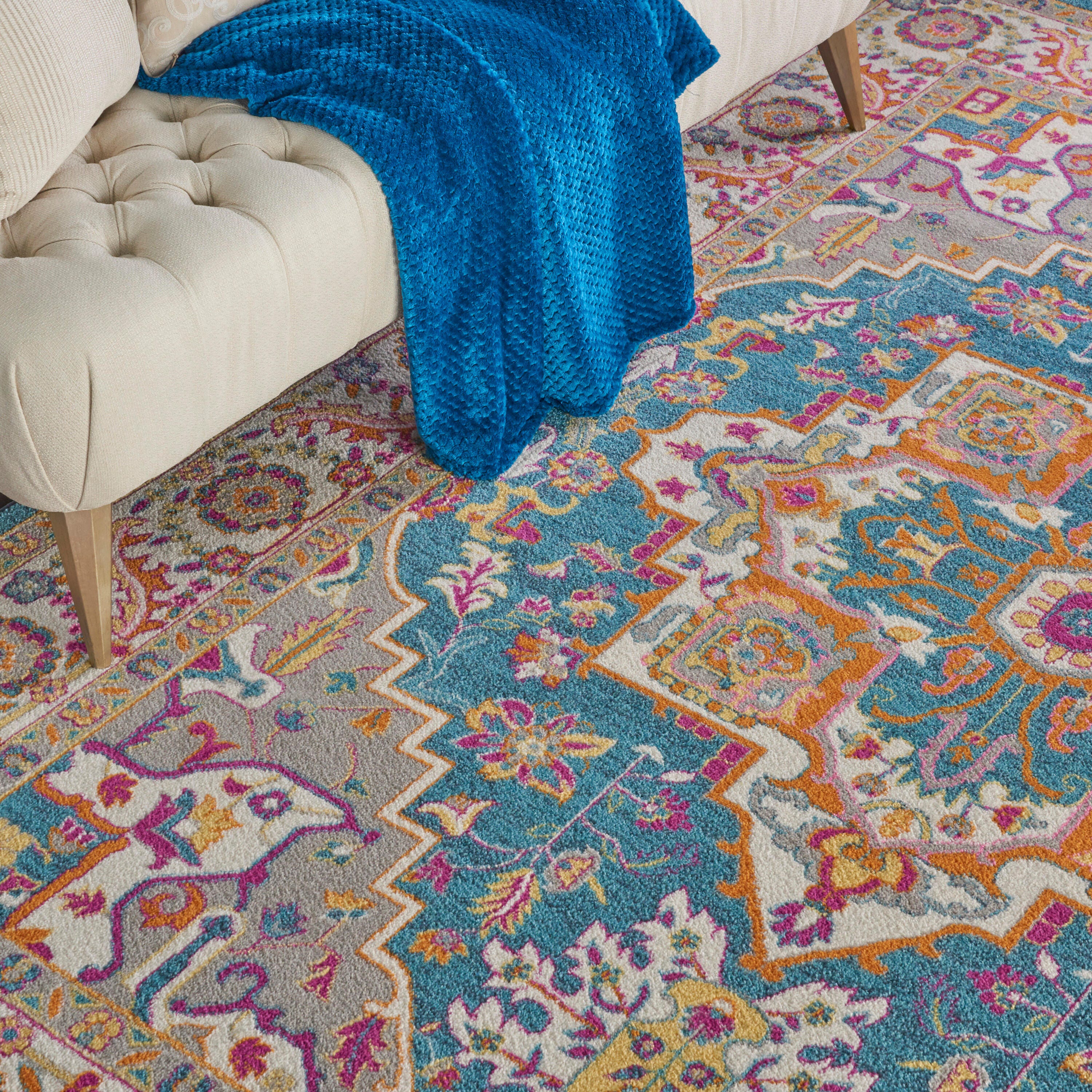 Nourison Home Passion 9' x 12' Area Rug, Teal/Multi, large